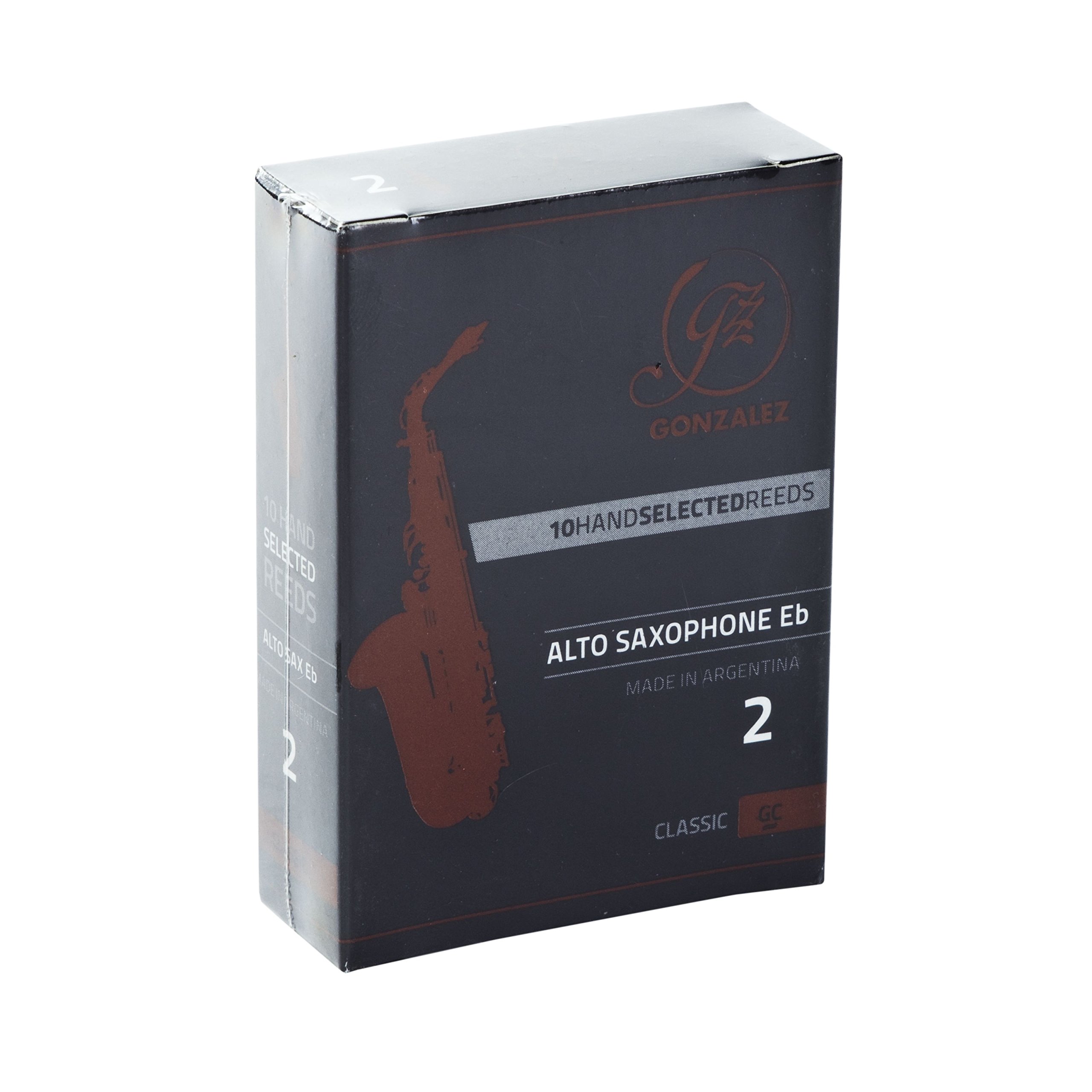 Gonzalez Classic Alto Saxophone Reeds Box of 10 Strength 2.5