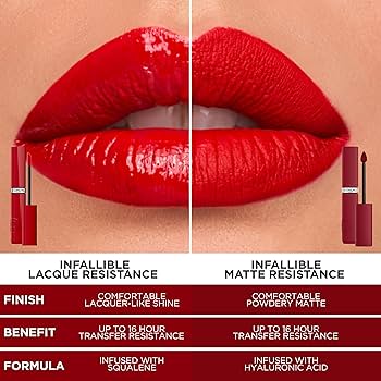L'Oréal Paris Infallible Lacque Resistance Liquid Lipstick, Shine