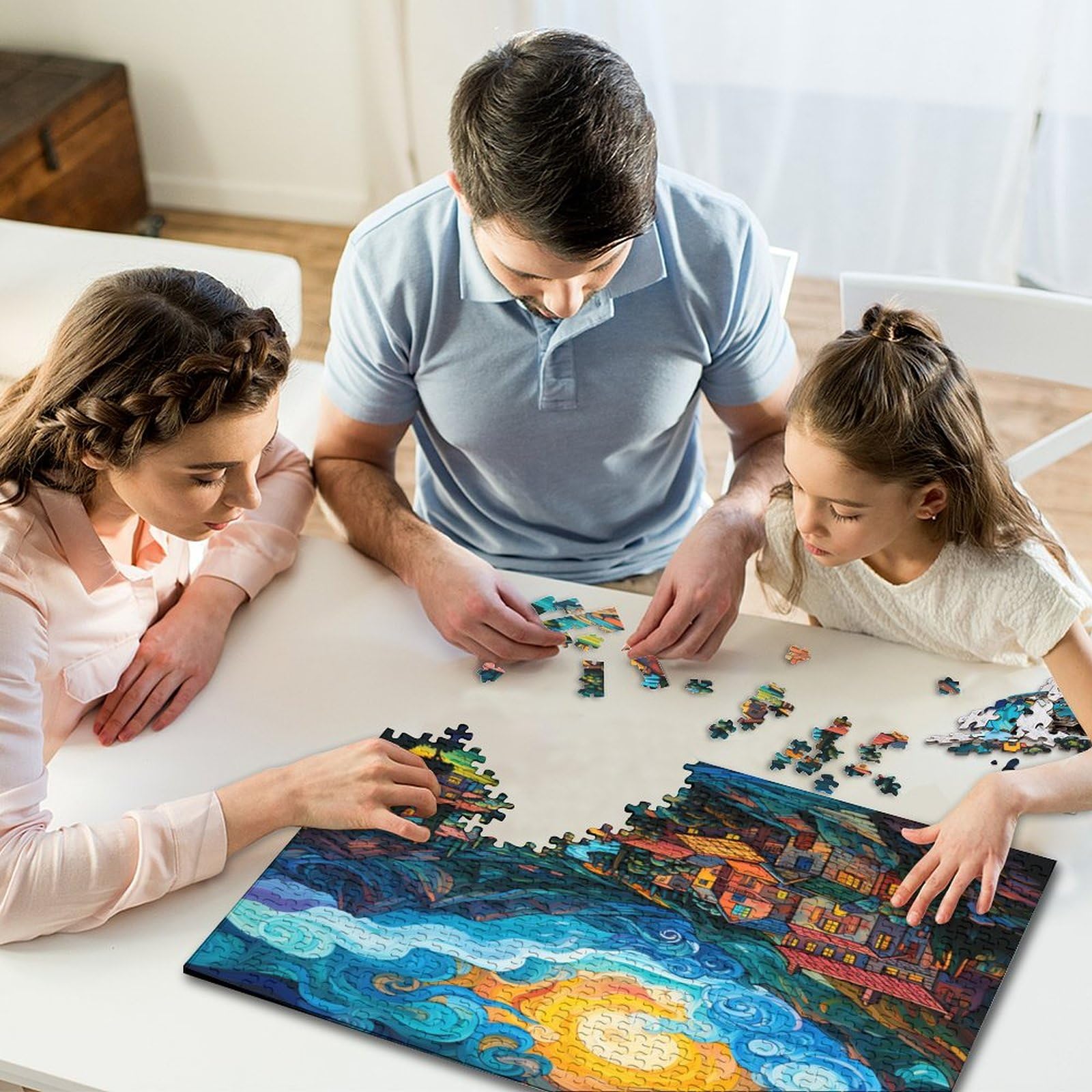 Villages Educa Adult 1000 Puzzle 1000 Cartoon Puzzle Oryginalna Edukacja Puzzle dla dorosłych i młodych miłośników puzzli 1000 sztuk (75 x 50 cm)