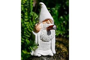 5.9in Funny Smoking Garden Gnome Statue