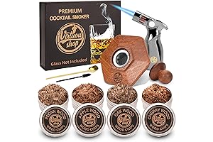 Complete Smoked Bourbon Kit with Torch - 4 Flavors Wood Chips