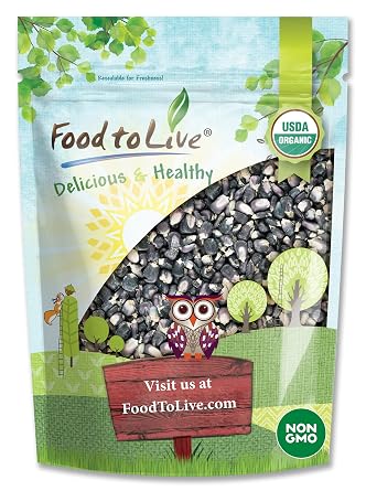 Organic Blue Corn Kernels, 3 Pounds - Non-GMO, Whole Dried Kernels, Vegan, Bulk. Cereal Grain. Good Source of Vitamin B6, Phosphorus. Great for Grinding. Perfect for Stews, Casseroles, Soups