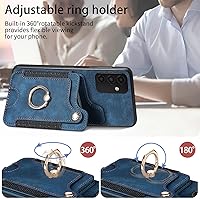 Vista 3 de Asuwish Funda de teléfono para Samsung Galaxy A04S con protector de pantalla de vidrio templado y correa para la muñeca, soporte para tarjeta
