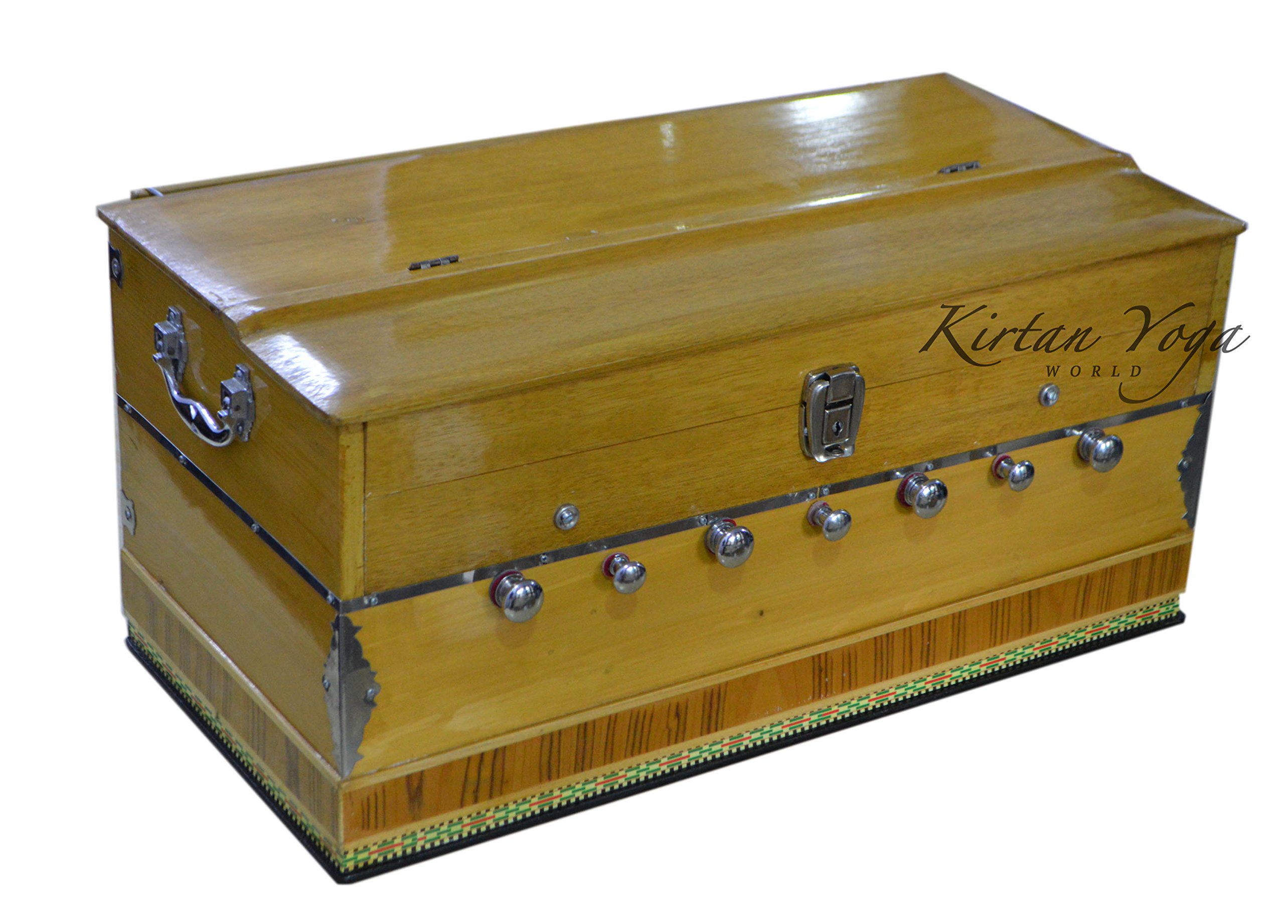 Harmonium Raga Student Premium Natural Fixed Ausführung, 3.25 Oktave, Multi-Öffnung, 2 Blätter-Set, Coupler-Funktion