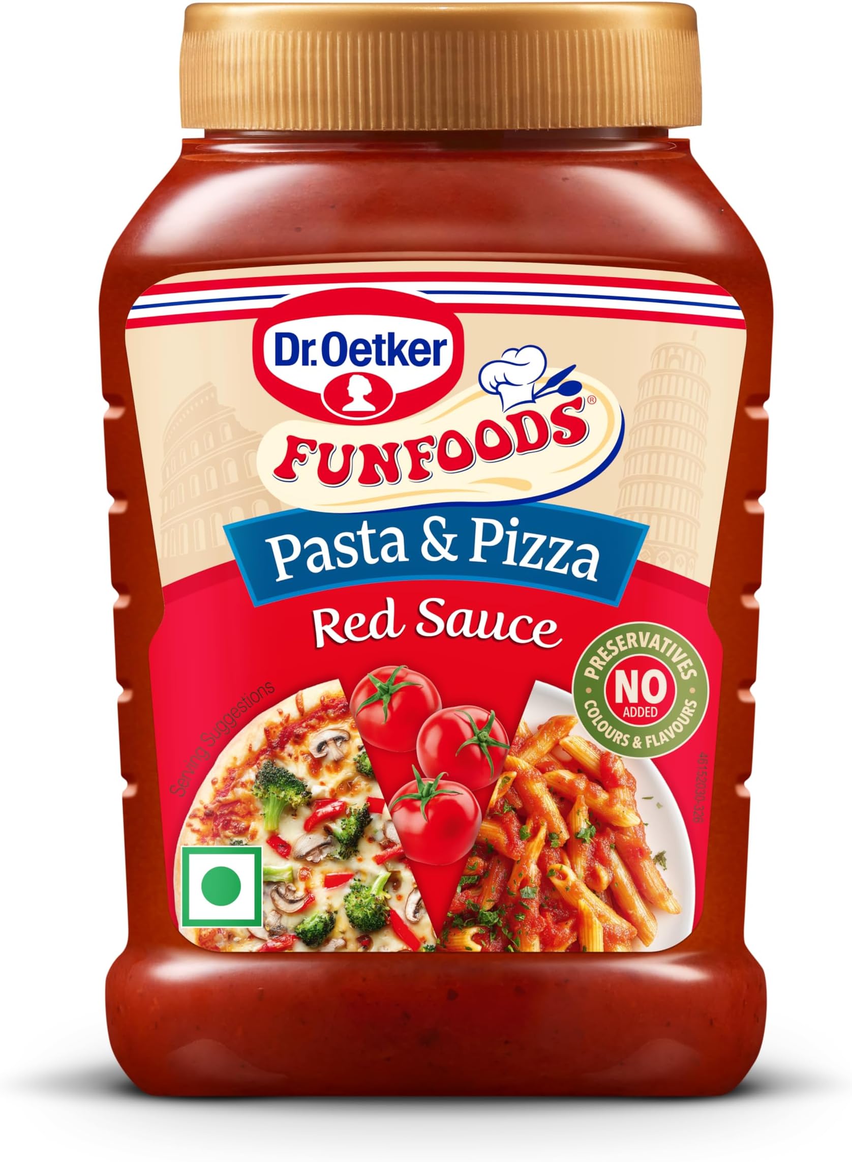 Dr. Oetker FunFoods Pasta & Pizza Red Sauce, 315g | Ready to Use for Saucy Pastas & Lip-Smacking Pizzas | Tangy & Herby | Ideal for Pasta, Pizza & Italian Recipes