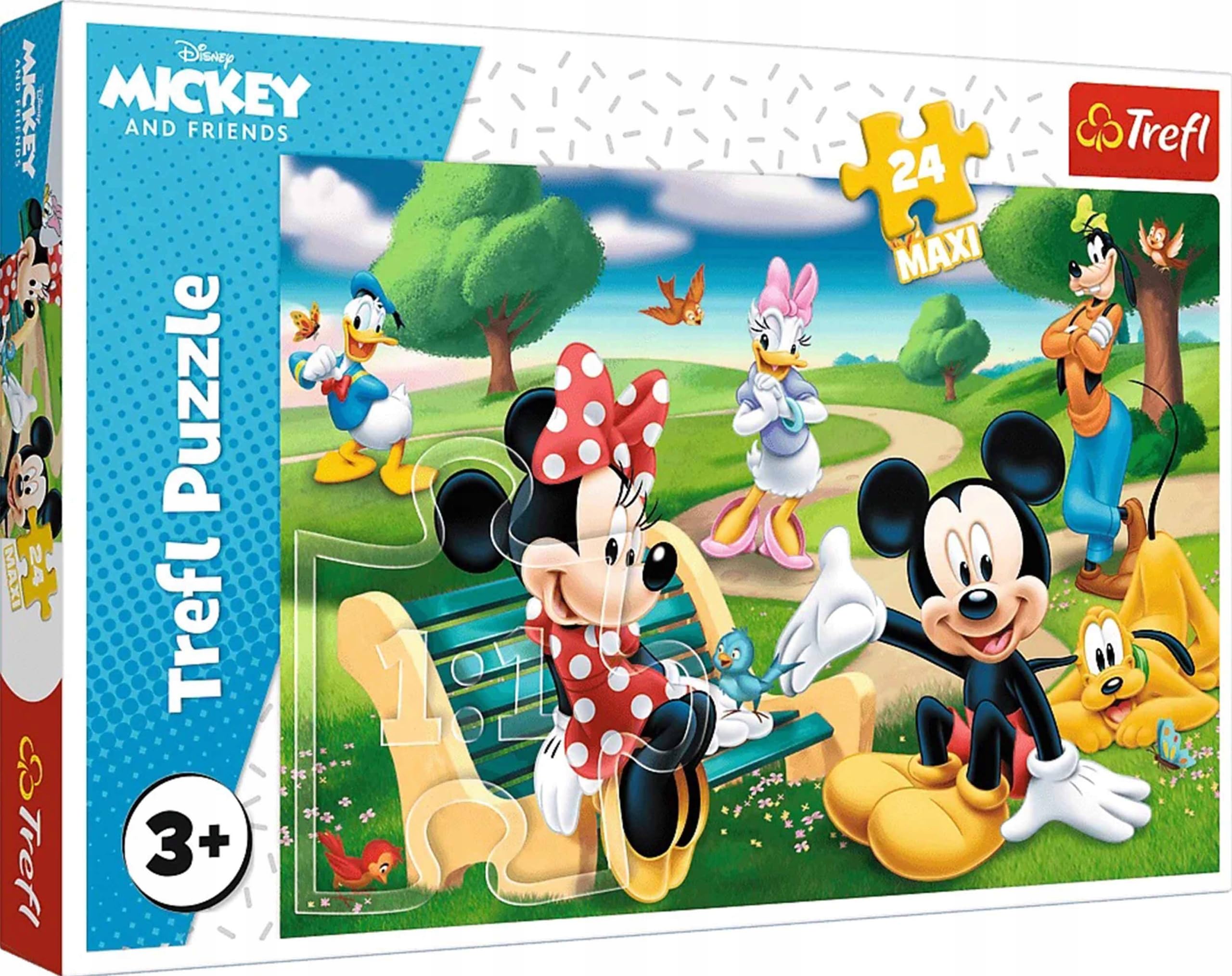Trefl 916 14344 Micky Mouse unter Freunden EA 24 Maxiteile, Disney, für Kinder ab 3 Jahren 24pcs Maxi Mickey, Multicoloured