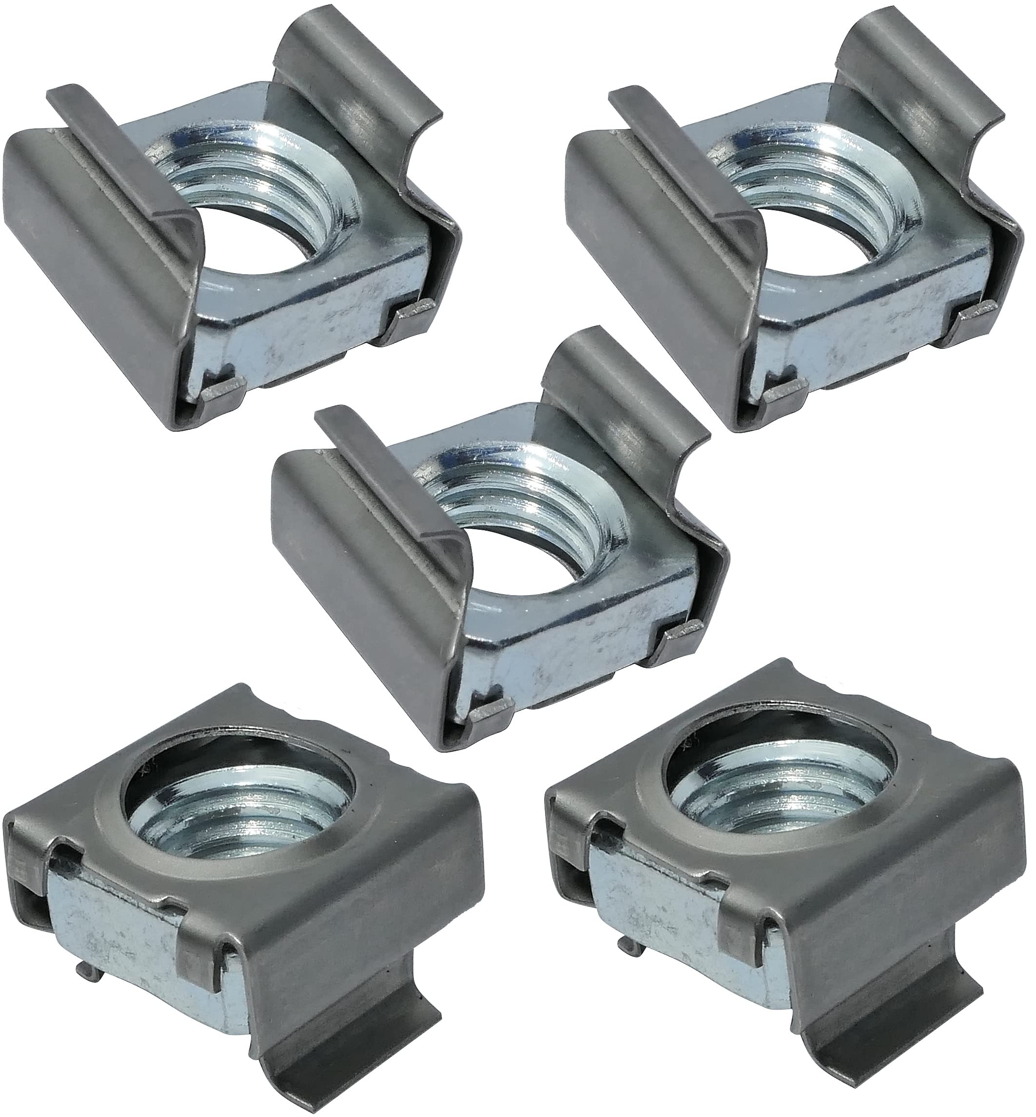 AERZETIX - 5 Dadi a Gabbia - M10 - L16mm - Lamiera 1.8-3.2mm - Acciaio Zincato - C19216