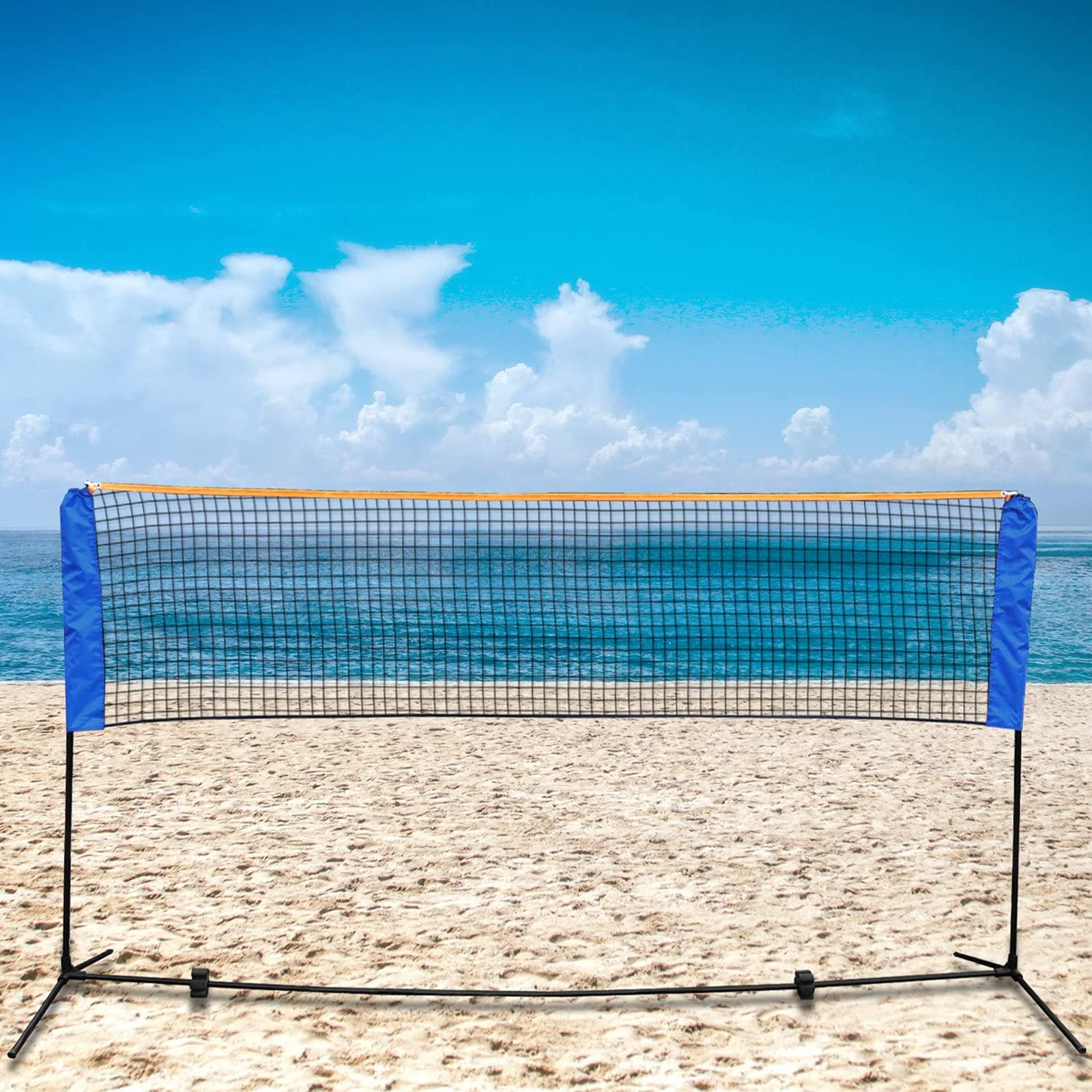 Comoda Rete da Badminton, Set da Rete da pallavolo, Calcio, Tennis per Bambini, con Staffa per Telaio in Acciaio, Borsa Indipendente e per Il Trasporto, Adatta per campi Interni ed Esterni, panchine