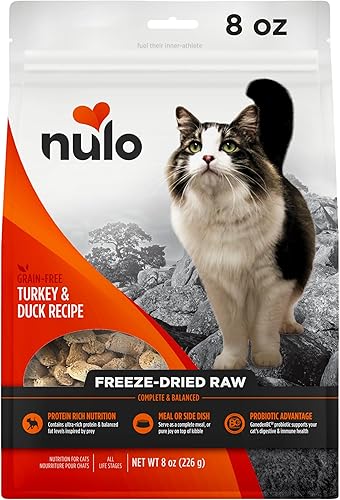 Nulo Freestyle - Alimento seco para gatos crudo, ultrarico sin granos para todas las razas y etapas de la vida con probiótico BC30 para la salud