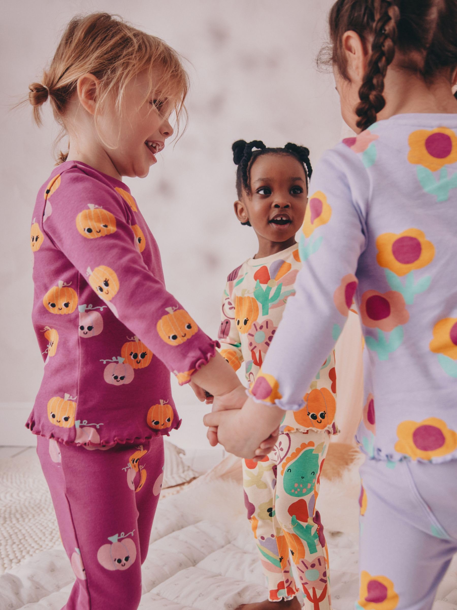 NEXT Fille Pyjama Douillet à Motif Citrouille, Lot de 3