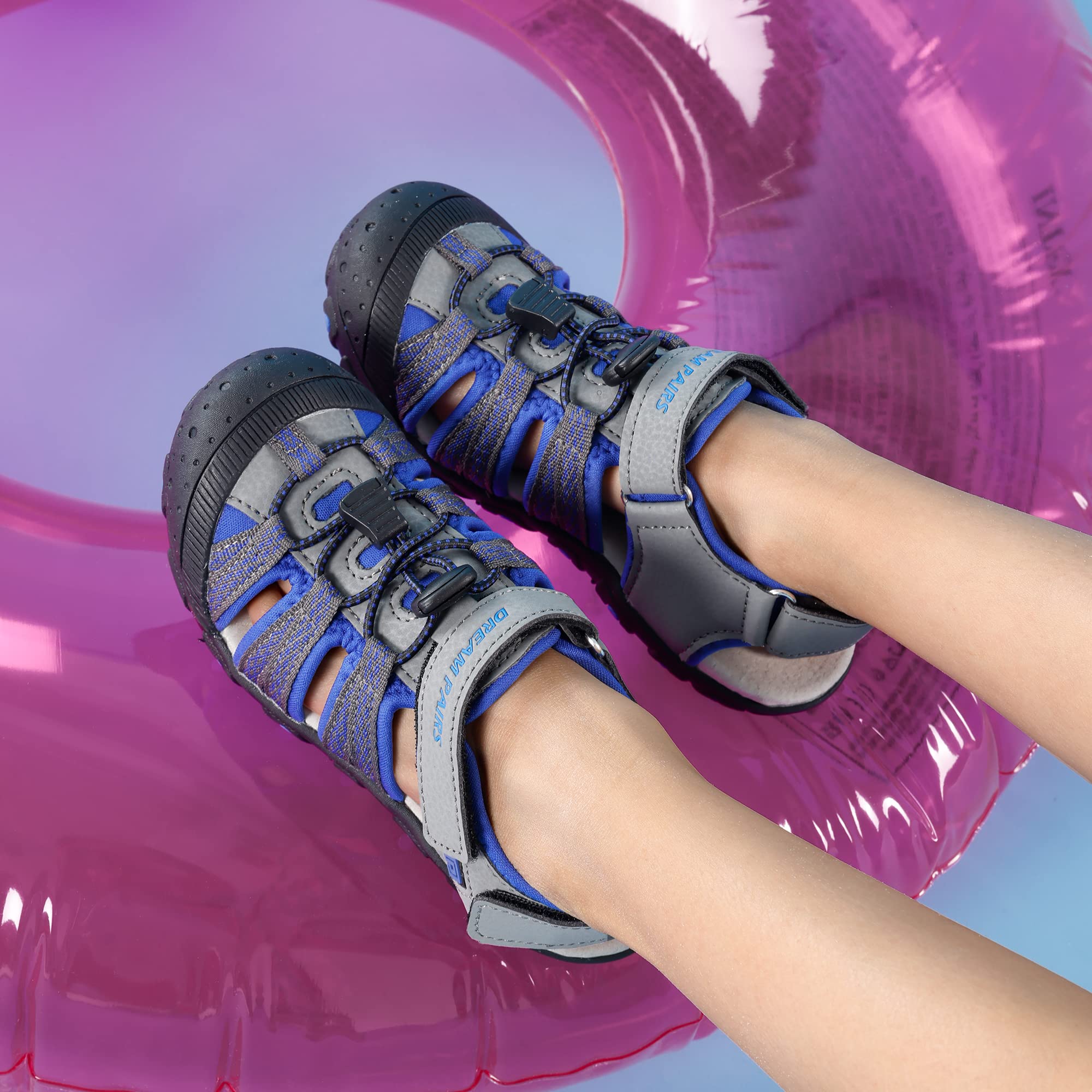 DREAM PAIRS KIDS Sandales de Sport Enfant Garçon Fille Légères et Respirantes, Sandales Outdoor Randonnée Plage Marche Chaussures Été Confortables