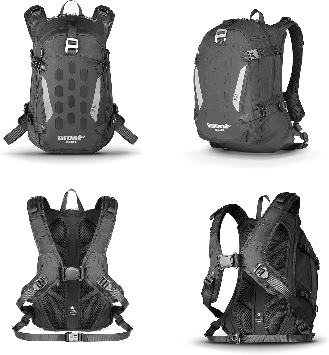 Rhinowalk Motorcycle Backpack for Men Women Helmet Bag Reflective Water Resistant for Motorcycle, Hiking