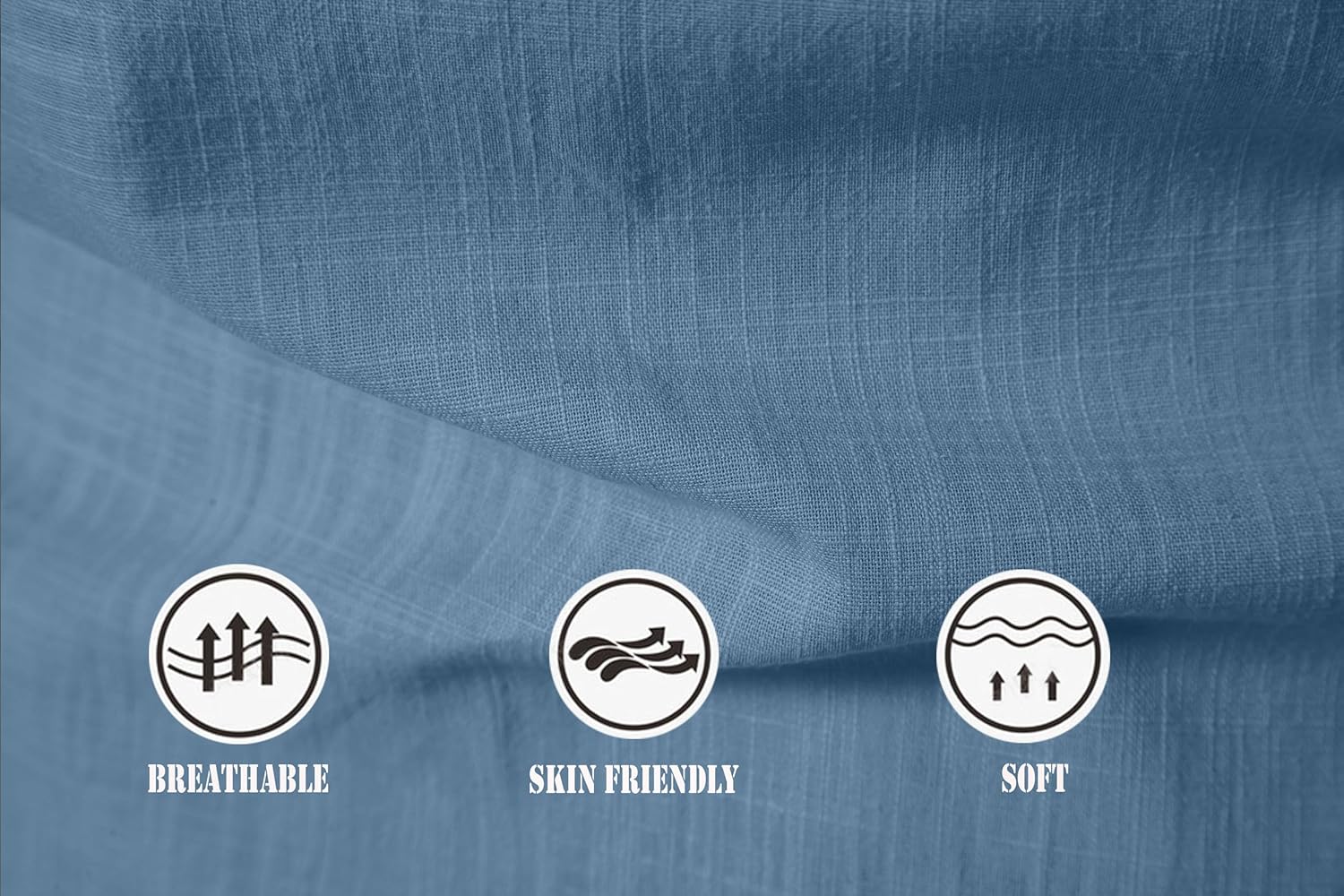 Cotton Linen Shirts for Men Lightweight Casual Long Sleeve Henley Beach Hawaiian Tops - Image 6