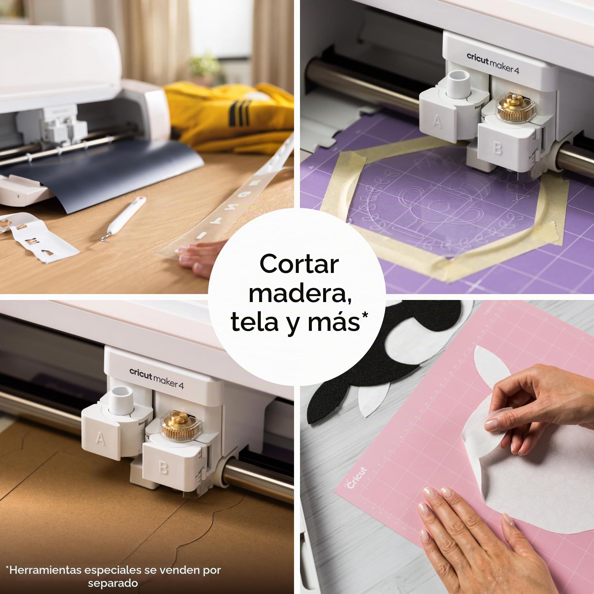 Cricut Maker 4 - Máquina de corte inteligente (concha marina) | Paquete Engagement Plus - Incluye prensa de calor EasyPress 3 (9 x 9) + alfombrilla, bolsa de mano, muestras de material, alfombrilla de