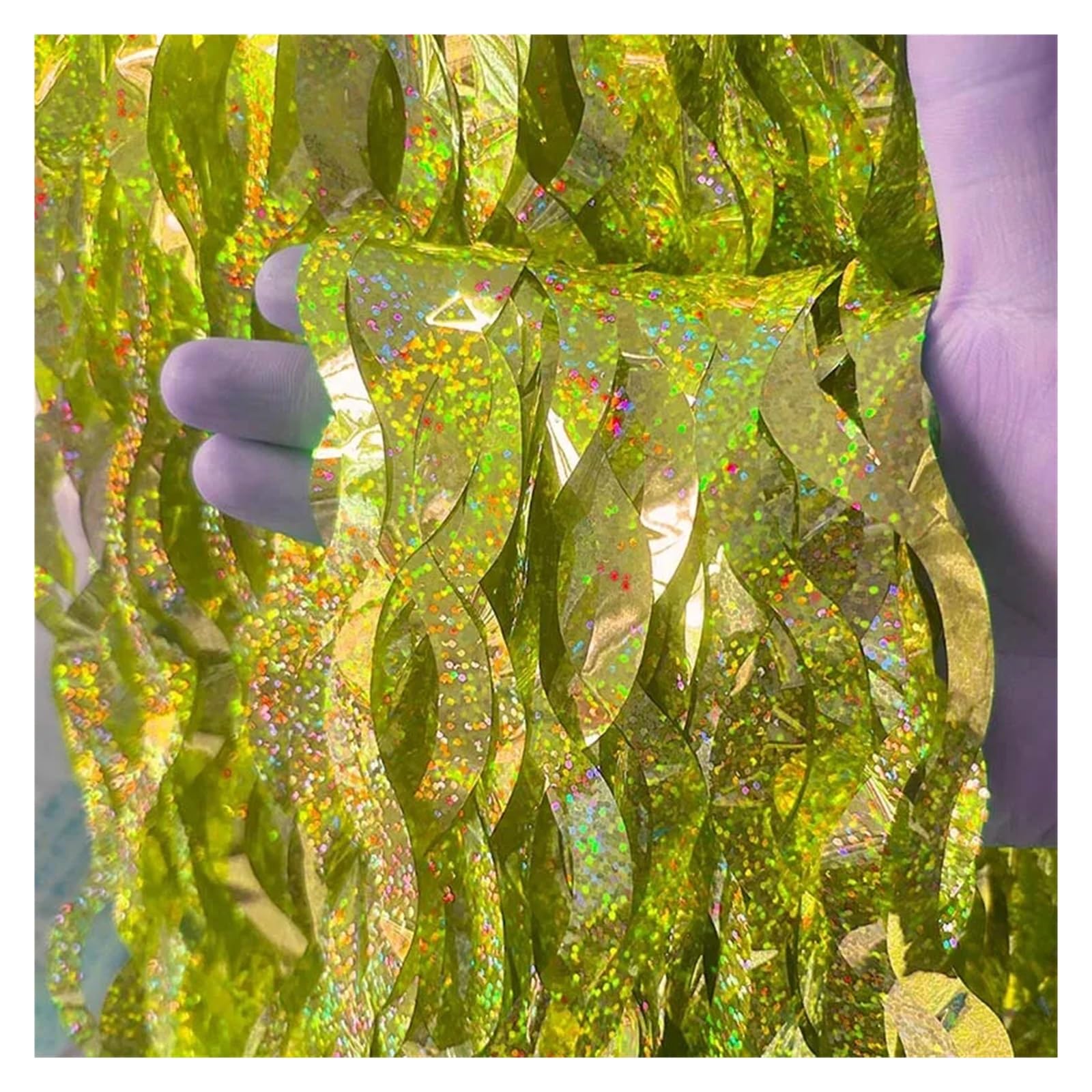 Tinsel Curtain Party Backdrop 1x2M Tinsel Foil Fringe Curtain Backdrop Wall Curtains for Under the Party Decoration(B Color3)
