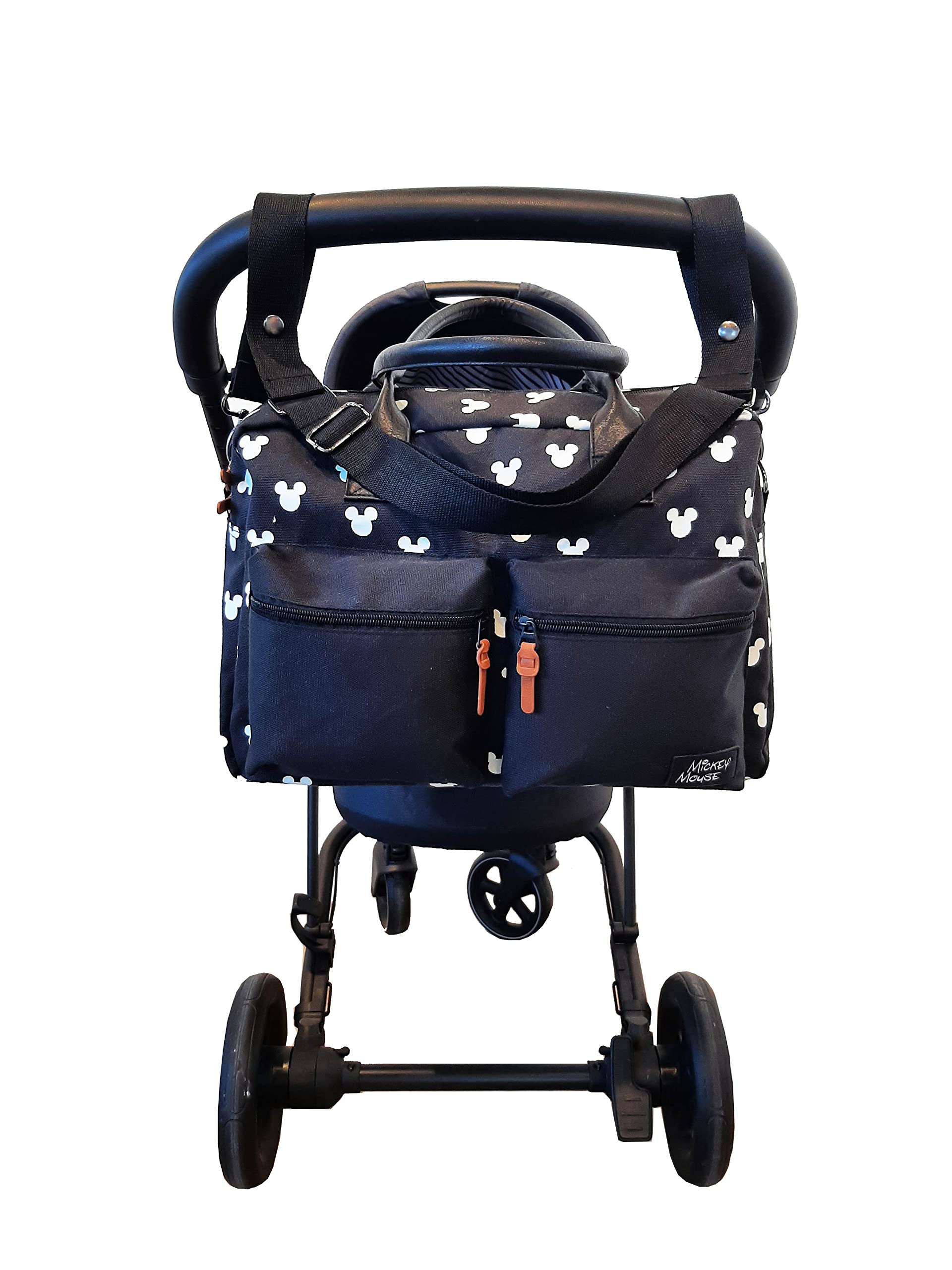Mickey Mouse Endless Imagination | Sac à langer | Fabriqué en polyester robuste et étanche | Idéal pour les déplacements | Gris noir – Taille unique