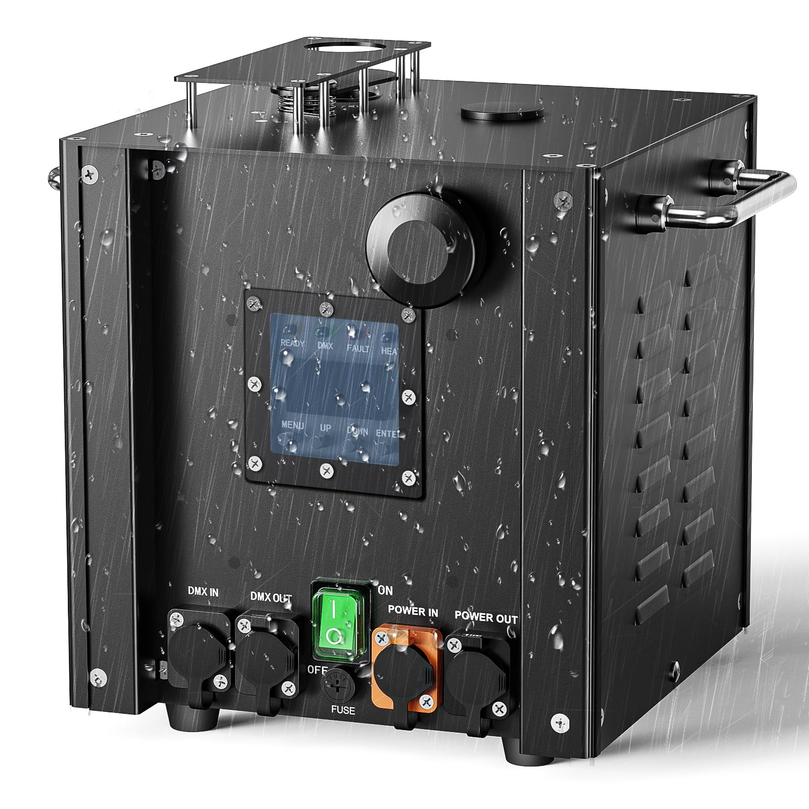 700W Wasserdicht Pyrotechnikmaschinen Cold Spark Feuerwerksmaschine LCD Display BüHneneffekt Effekt Machine mit Fernbedienung für Party Halloween Weihnachten Hochzeit (2 Stück)