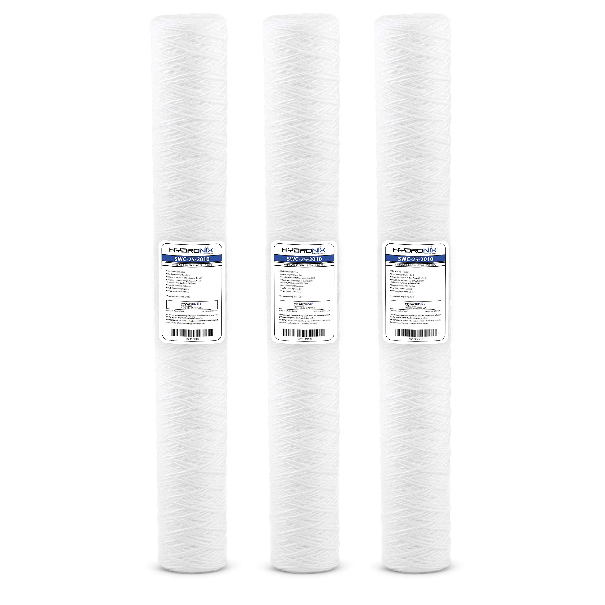 Cartouche Hydronix HX-SWC-25-2010/3 universelle à cordes blanc 10 µm
