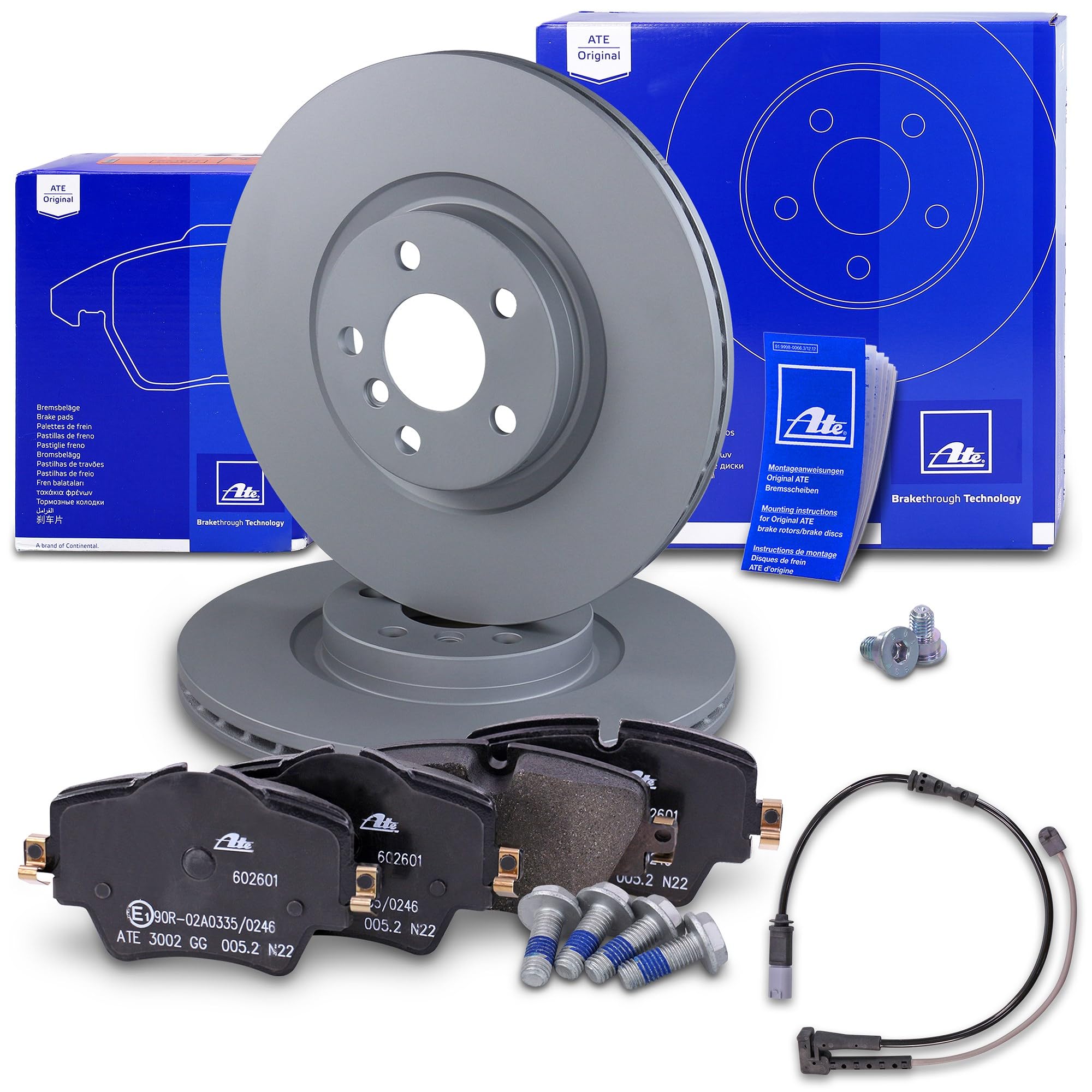 ATE Bremsenset Vorderachse inkl. Bremsscheiben vorne Ø 330 mm belüftet und | Kompatibel mit: BMW 1, 2 Active Tourer, 2 Gran Coupe, 2 Gran Tourer, 2 Gran Tourer Van, X1, X1 Van, X2, MINI COUNTRYMAN