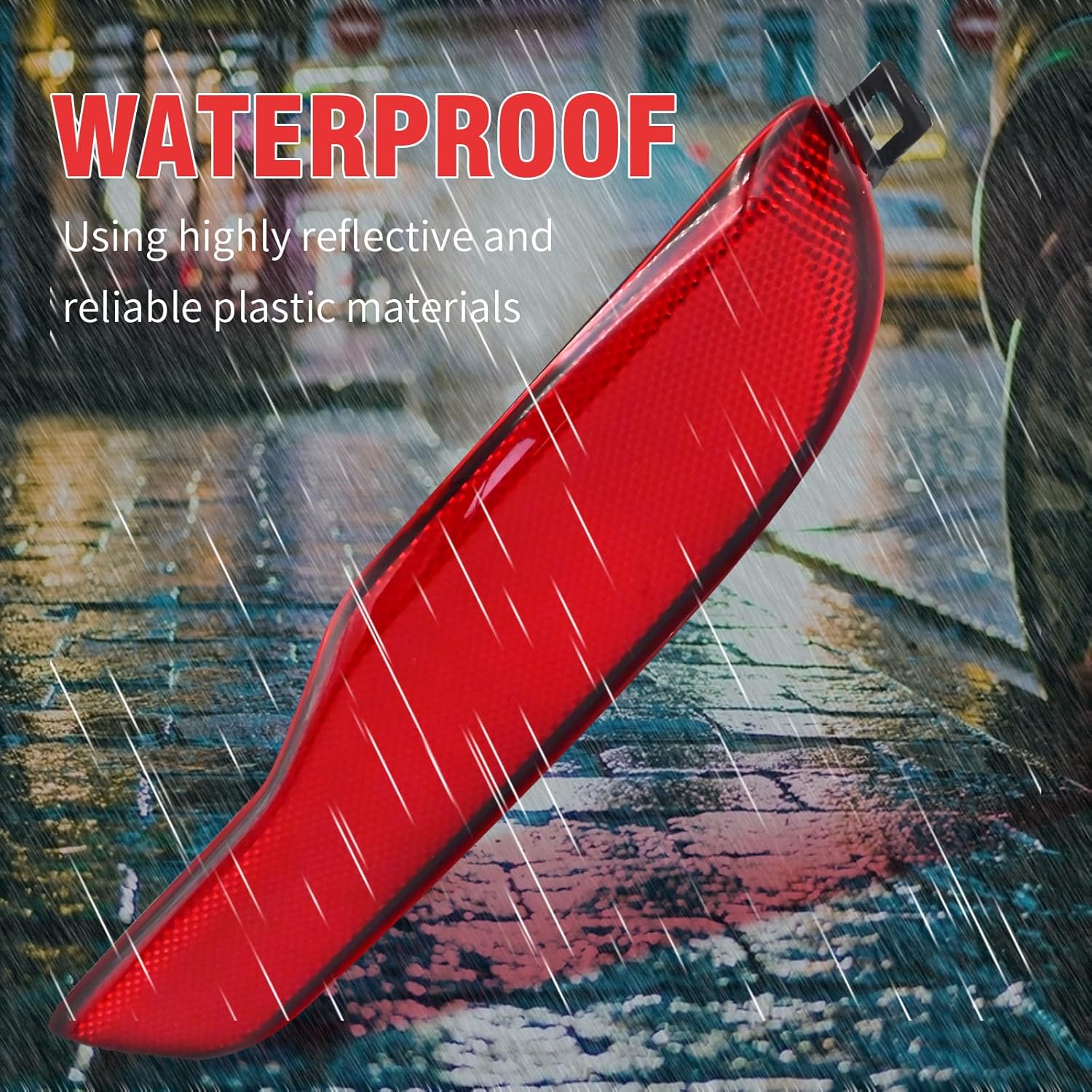 MDEOOSKY 1 Pair Rear Bumper Reflector Replacement for Jeep Cherokee 2014 2015 2016 2017 2018, 68105144AC 68105145AC