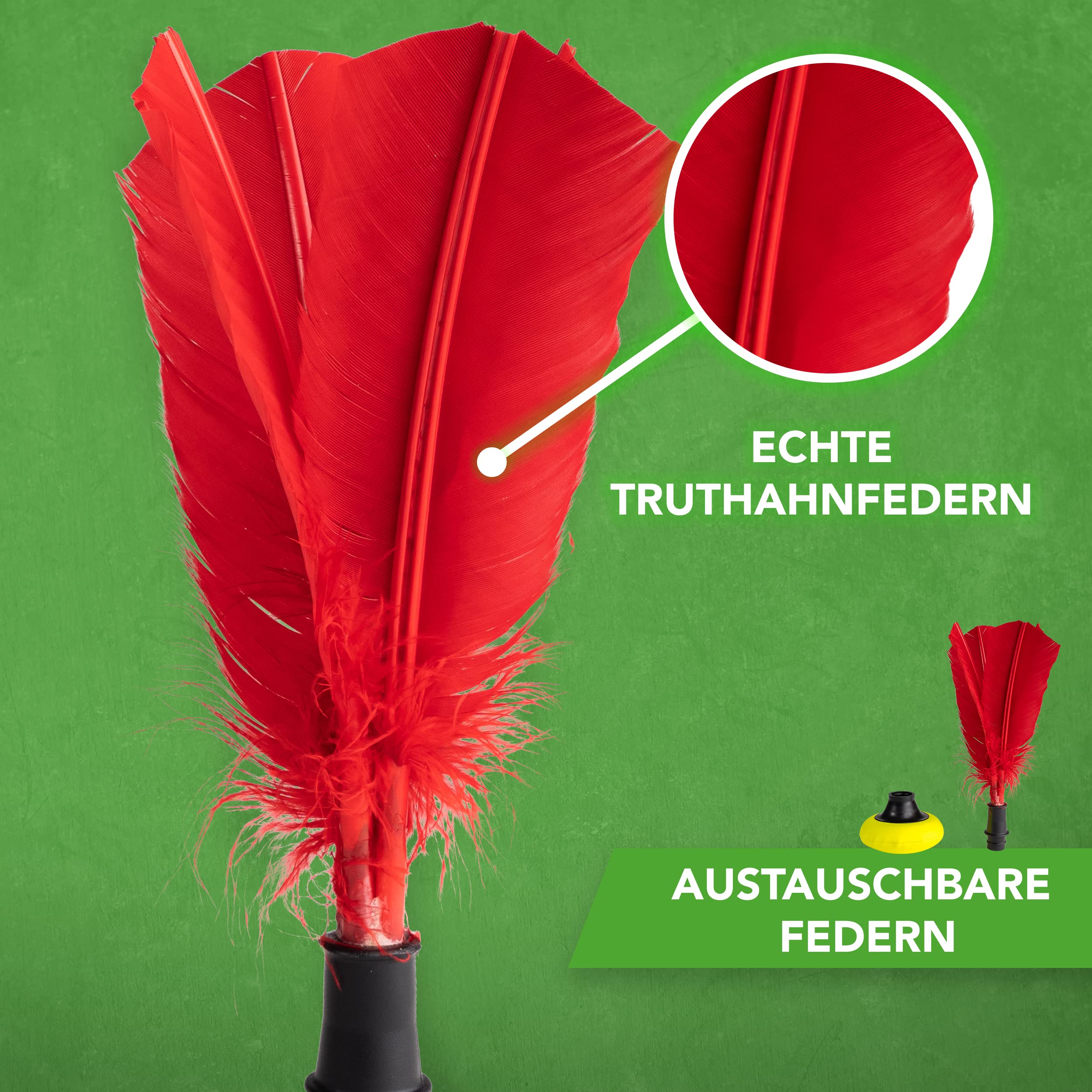 Tunturi Indiaca Turnier Ball - Offiziele Indiaca für Profis - Ball - Peteca Spiel - Handschlagball - Indiaka