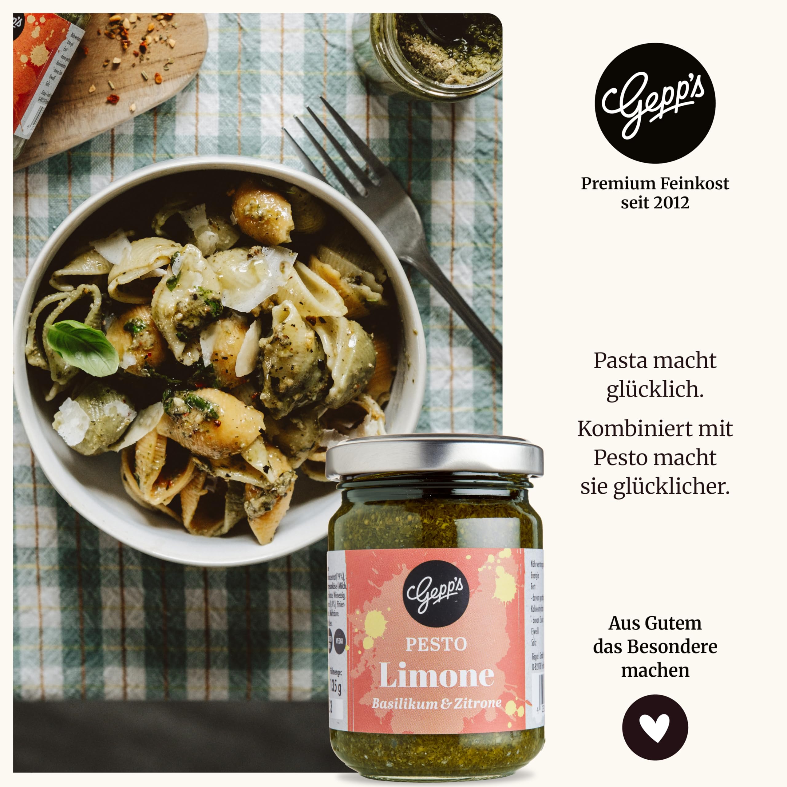 Gepp's Delicatessen Thank You Box Gift Basket with Many Delicacies, Company Gift for Employees and Colleagues, Specialities such as Pasta, Truffle Sauce, Pesto, Amaretto, Gourmet Gift Set - 5