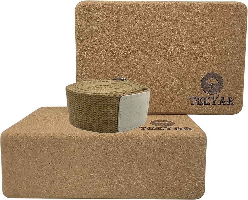 Amazon | コルク ヨガブロック - Teeyar 2個セット 頑丈な 100％天然