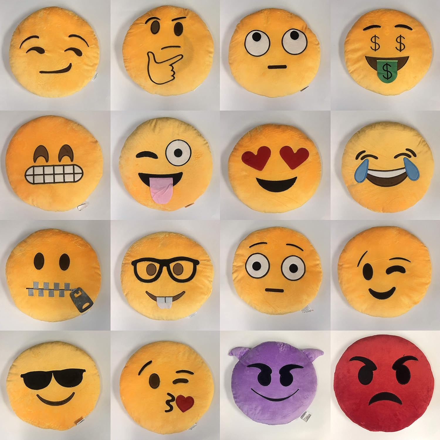 14" Emoji Pillow (Set of 20) Assorted Emojis Amazon.in