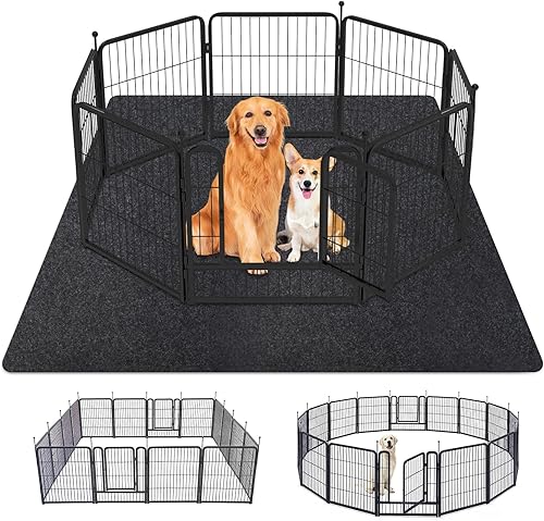 Alfombrillas para corralito para perros, XXL 74 x 74 pulgadas, almohadillas para entrenamiento de perros, parto, inauguración de la casa,