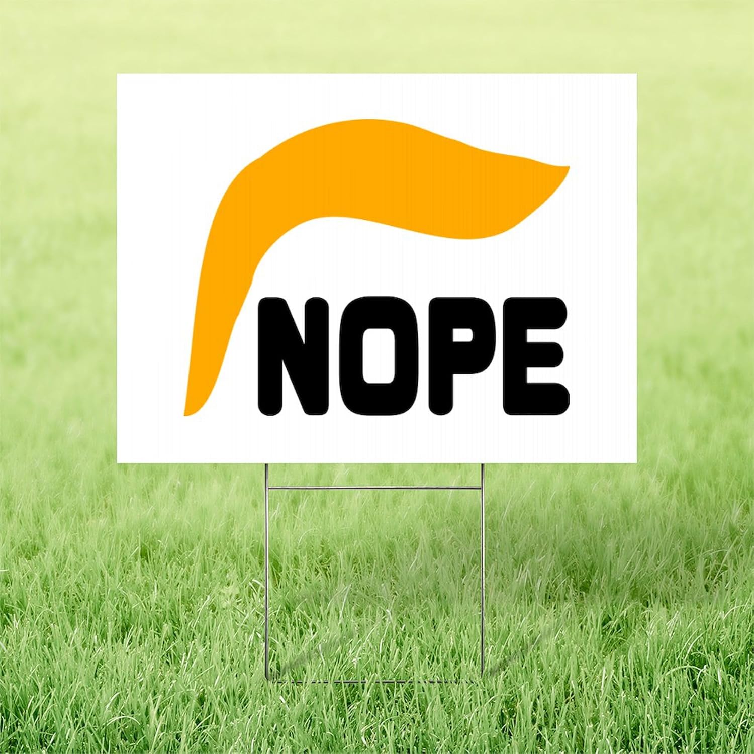 CafePress Nope Anti Trump Yard Sign, Vinyl Lawn Sign, 22" w x 18" h