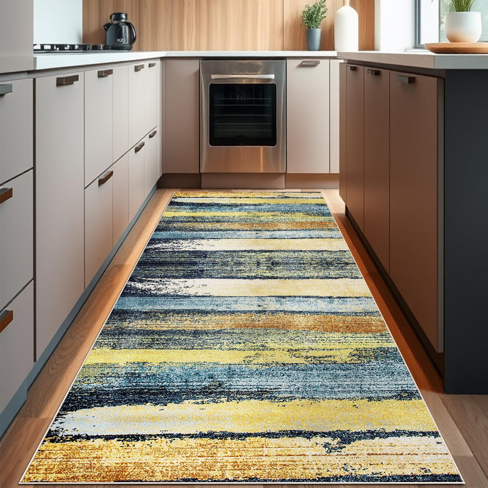 Tehocwiz Runner Rugs for Hallway, Non Slip Carpet Runners Washable Kitchen Rugs, Kitchen Runners, Narrow Rugs, Carpet Runners Rugs for Entryway Laundry Room Hallway Kitchen 70 x 220 cm