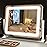 ROLOVE 9x11 Small Vanity Mirror with Lights, Lighted Makeup Mirror with Light, Portable Tabletop Cosmetic Make Up Mirror, Smart Touch Control, Dual Power Supply, 360Rotation
