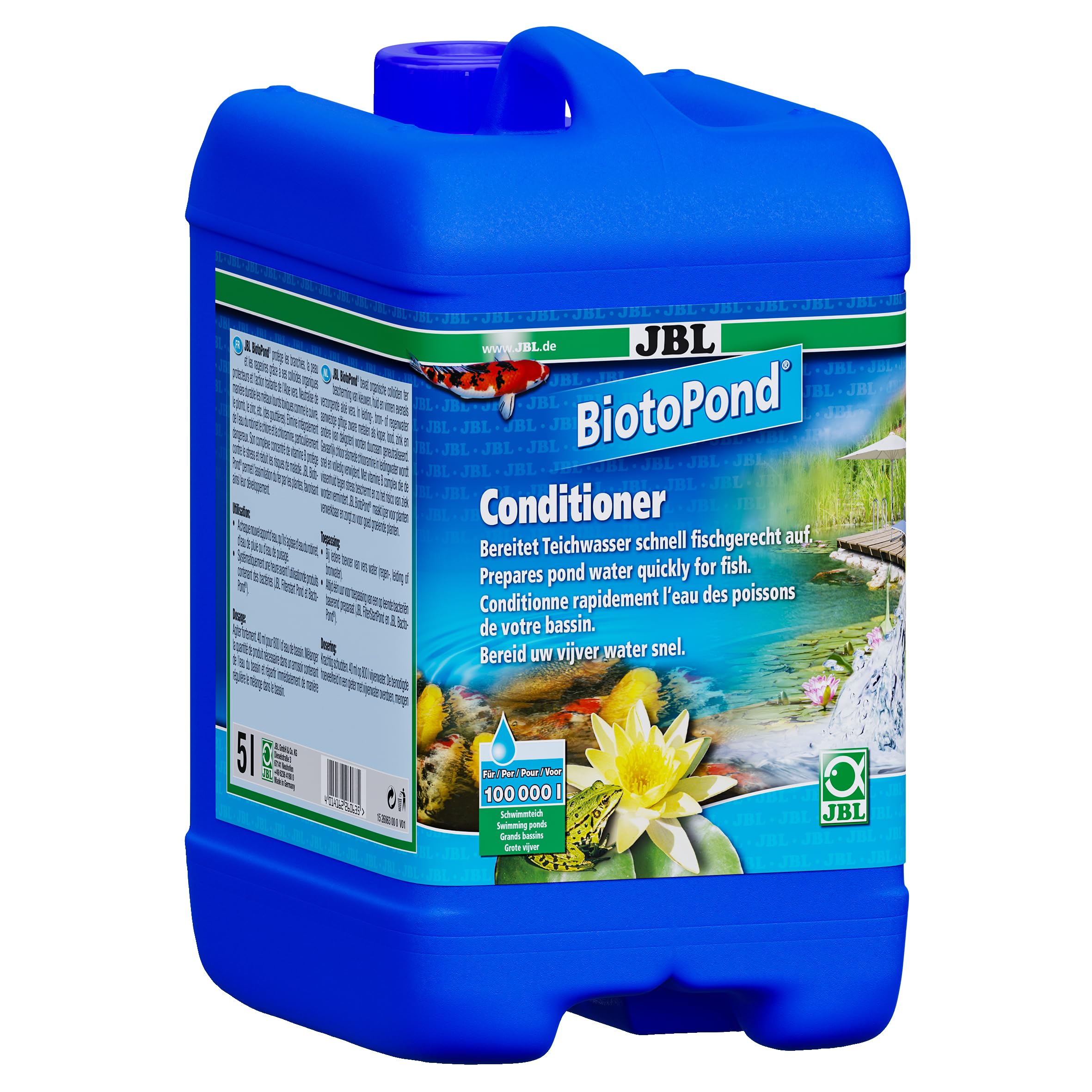 JBL BiotoPond 5 l, Water conditioner for the treatment of pond water to meet the requirements of fish