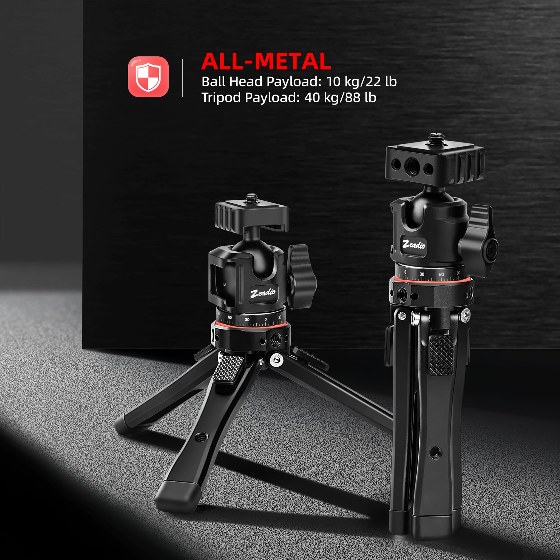 Tripod Zeadio Heavy Duty con Adattatore compatto - Dettaglio