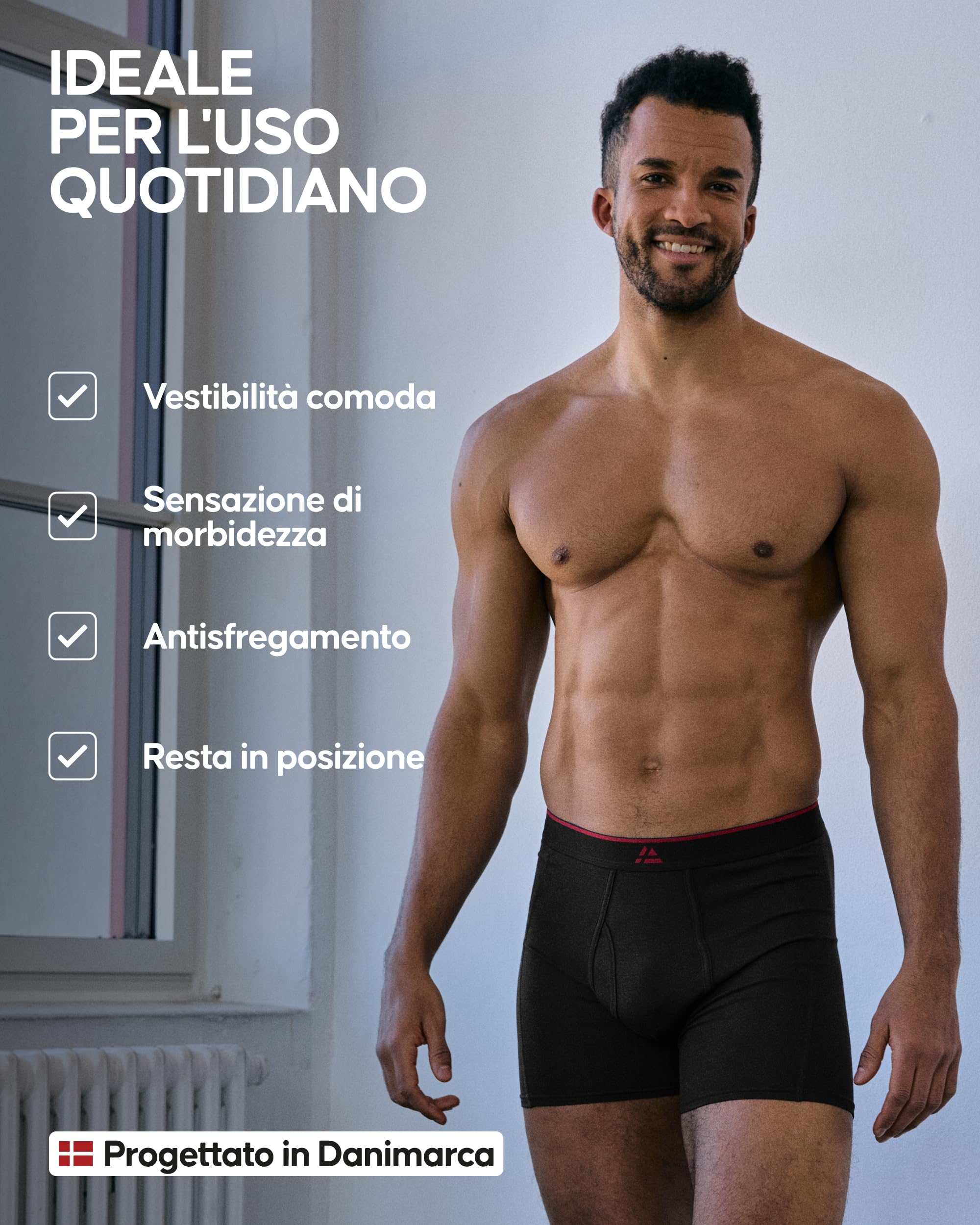 DANISH ENDURANCE Boxer Uomo in bambù Ultra Morbido, Mutande Boxer Bamboo Comodi, Traspiranti, con o Senza Apertura Frontale, 6 o 10 Paia