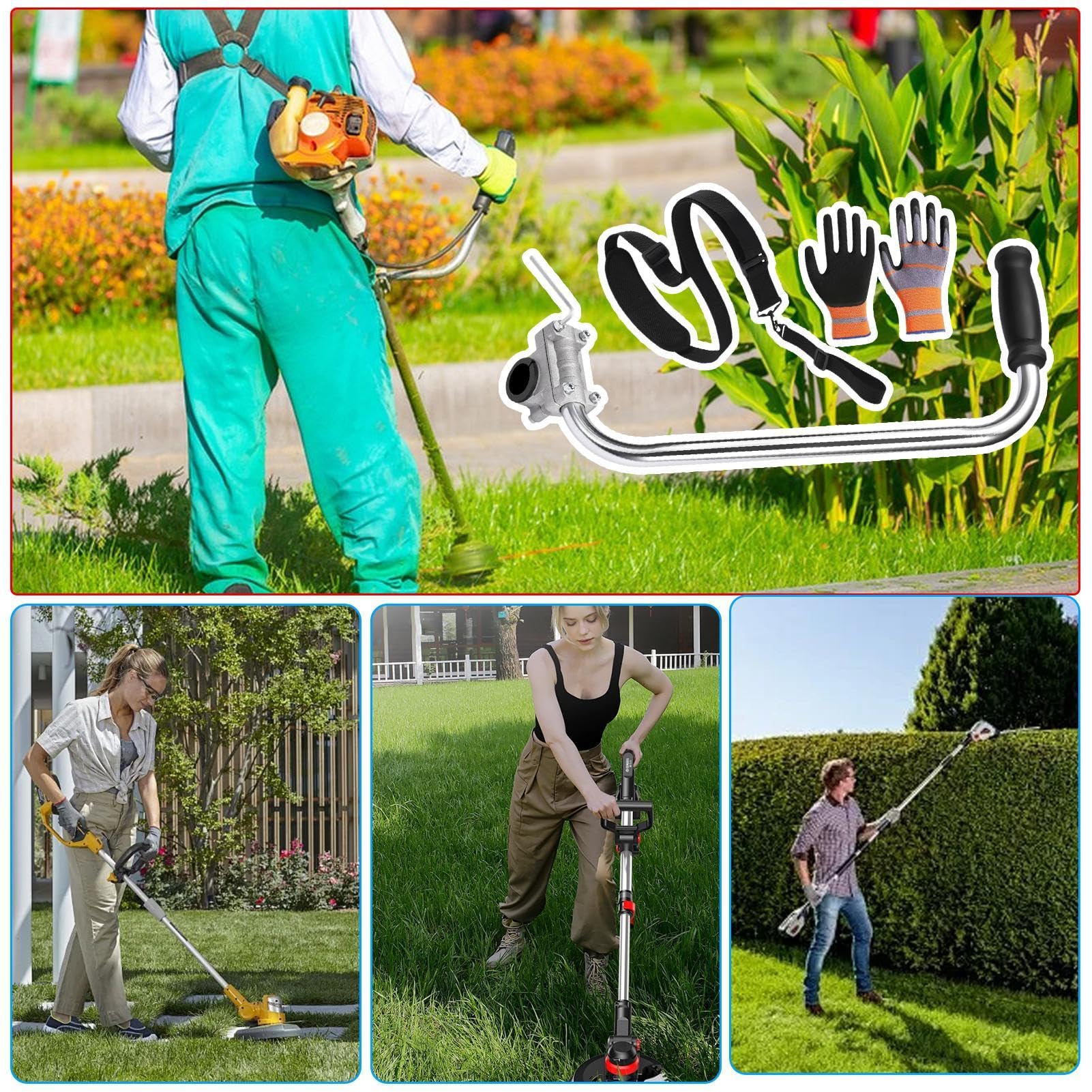 Impugnatura Ergonomica Per Decespugliatore - Estensione Regolabile 0-180° - Per Giardinaggio Comfortevole - Foto 10