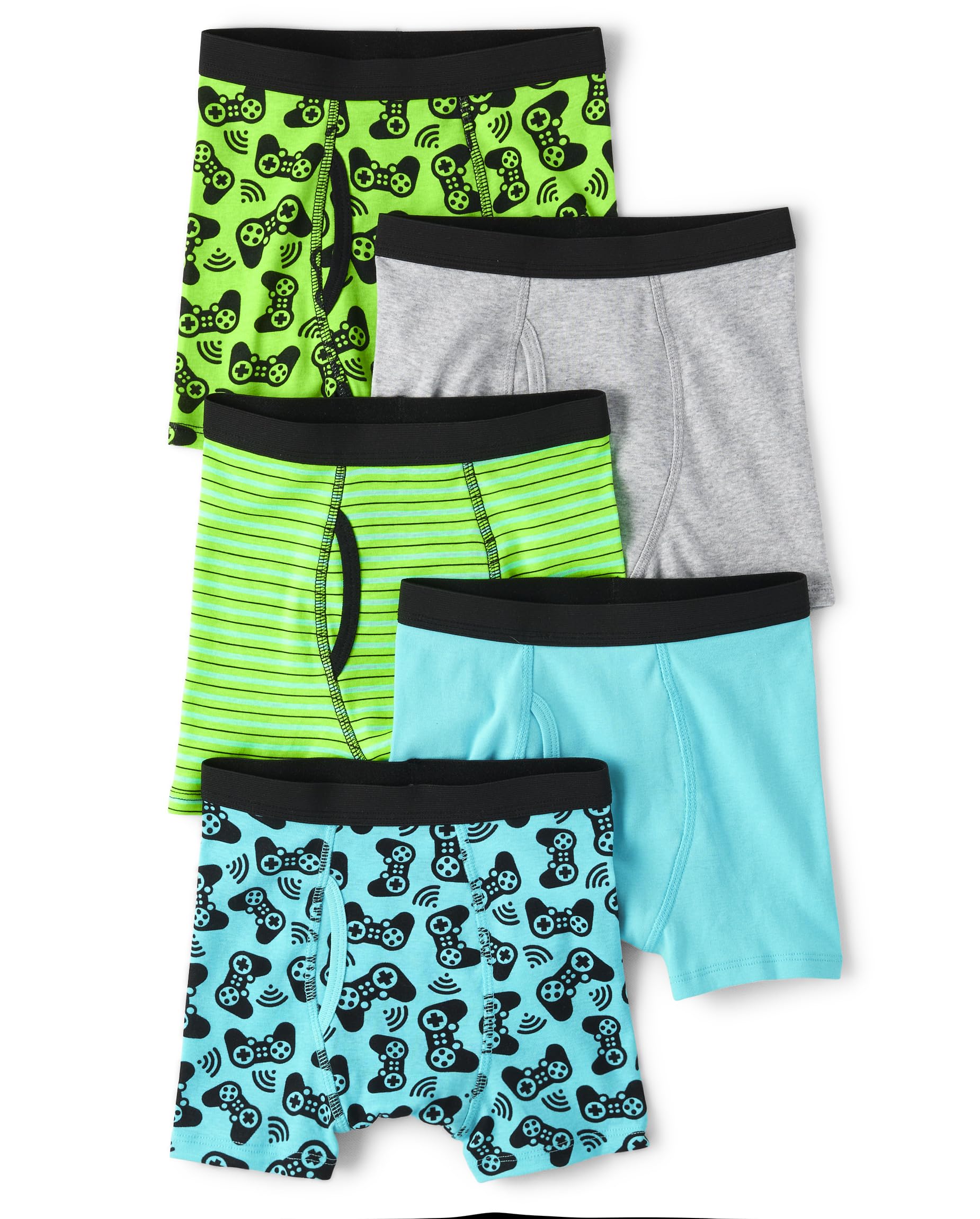 The Childrens Place Boys Cotton Boxer Briefs Underwear Variety Pack