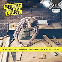 Vista 6 de Bell+Howell Triburst - Luz LED de garaje seleccionada, 5500 lúmenes, 3000 K, 4500 K, 5500 K, luces LED de techo para garaje, luces LED brillantes