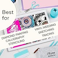 Vista 6 de iVyne Almohadilla de luz recargable A4 para rastrear y desmalezar, tablero de luz LED para deshierbar vinilo, para herramientas de deshierbe