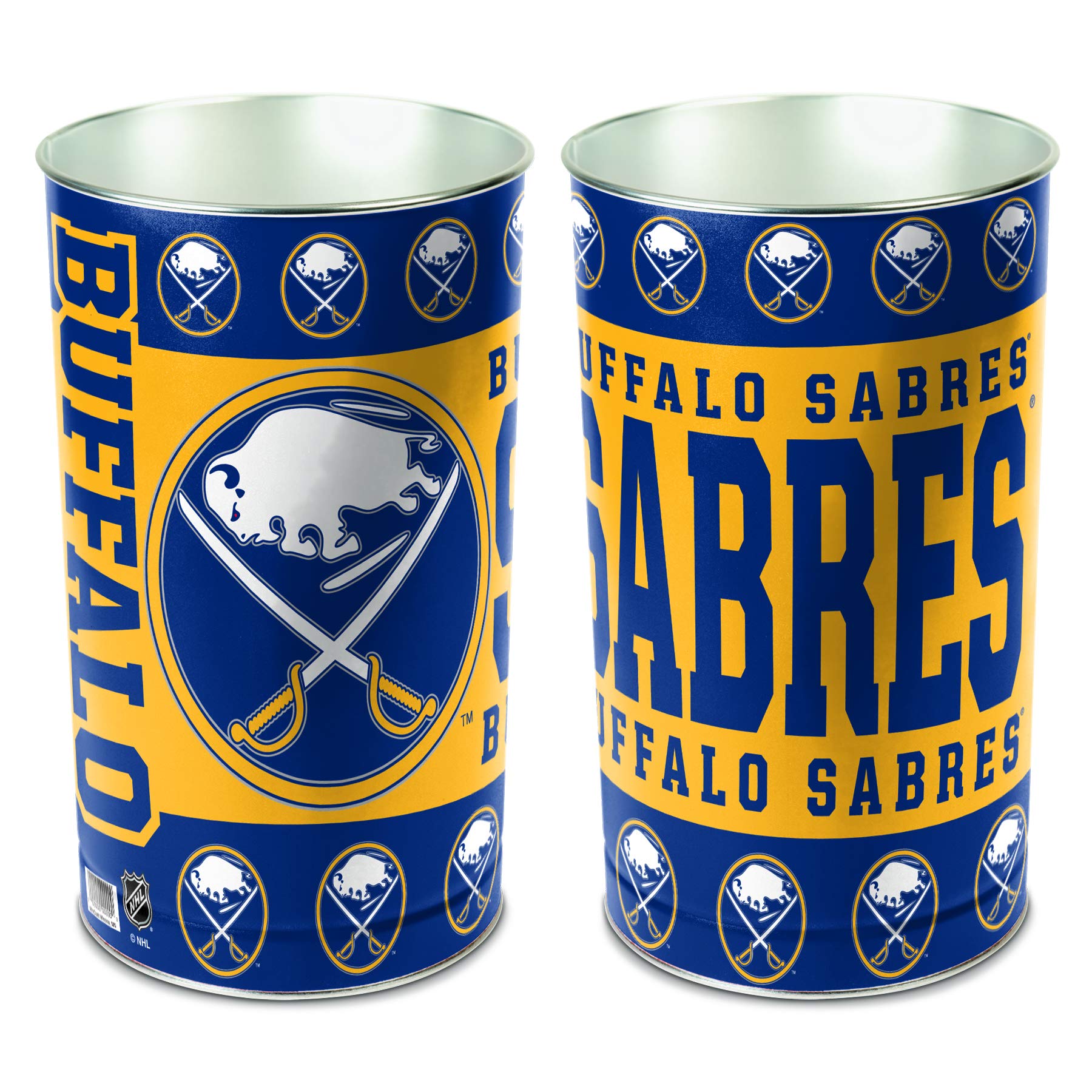WinCraft NHL Buffalo Sabres 15 Waste Basket, Team Color, One Size