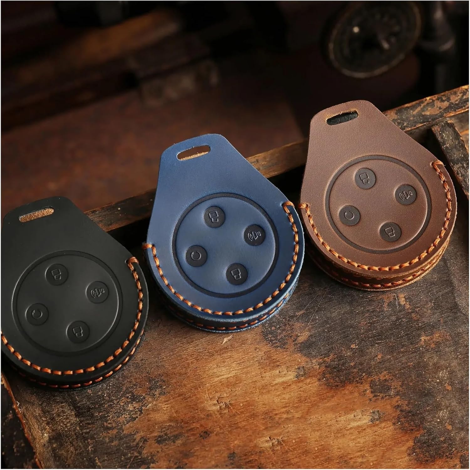 Orbitkey キーオーガナイザー レザー -鍵ジャラジャラにはもうおさらば - スタイルストア レザー製車のキー保護バッグバックル、Great Wall Mountain Sea Cannonキーセットに対応。本革製。(Brow