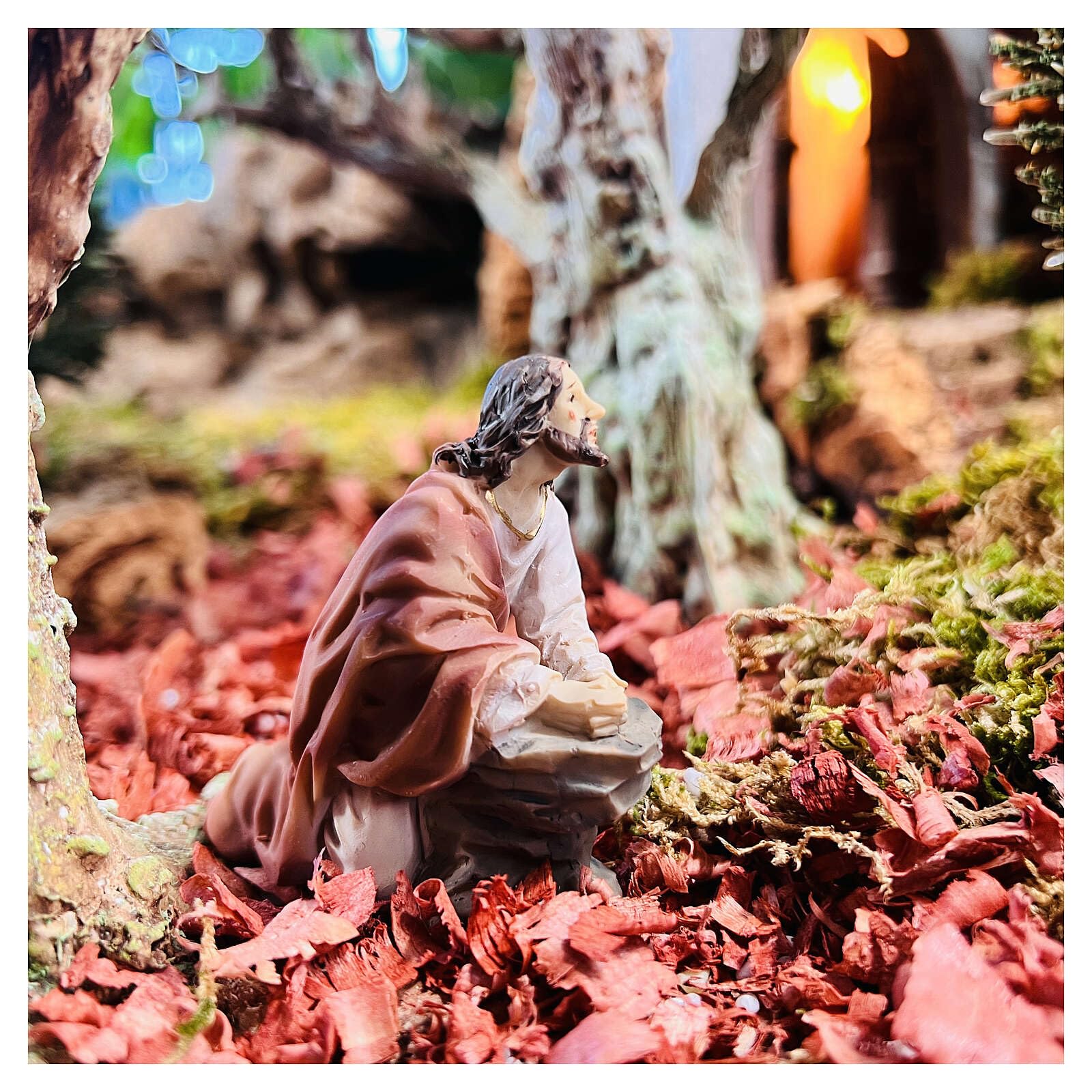 Holyart Presepe Pasquale: Agonia Gesù orto degli ulivi statue 9 cm