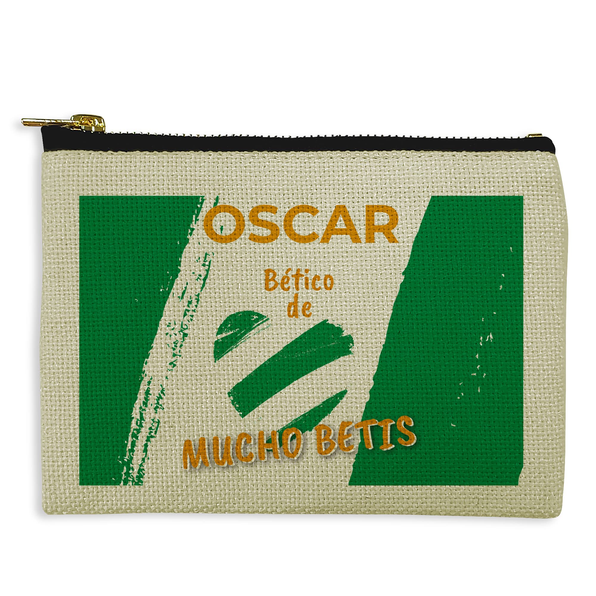 LolaPix Bolso Monedero/Billetero/Tarjetero Futbol. Monedero Personalizado Equipo Futbol. Bolsa Aseo. Personalizado. Bolsa con Cremallera. 10 x 15 cm. Varios diseños. Neceser Tela.