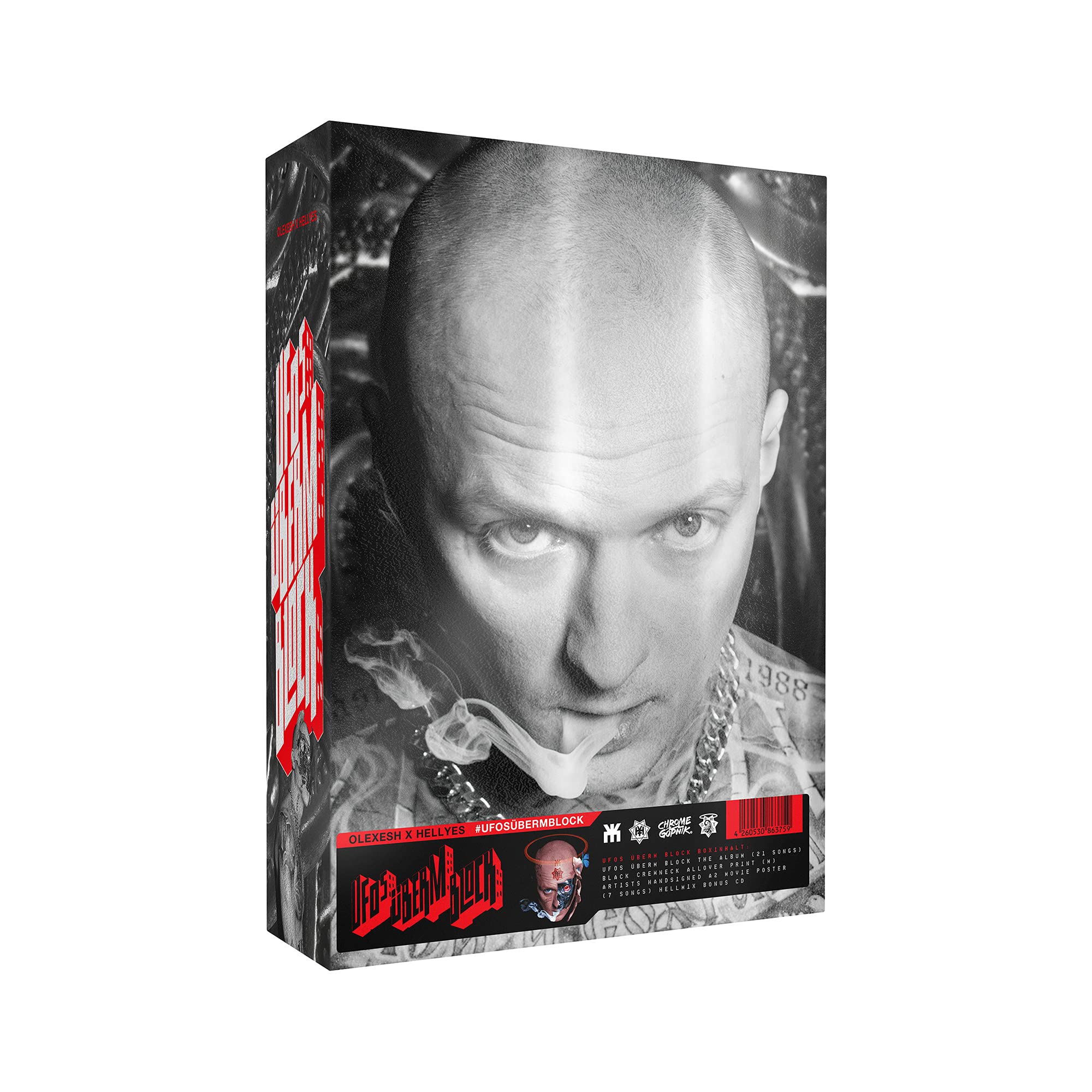 OLEXESH x HELLYES – UFOS ÜBERM BLOCK (Ltd. Box Gr. L, Neon Grün, 6 Stück, 1 Set, 1 Pack)