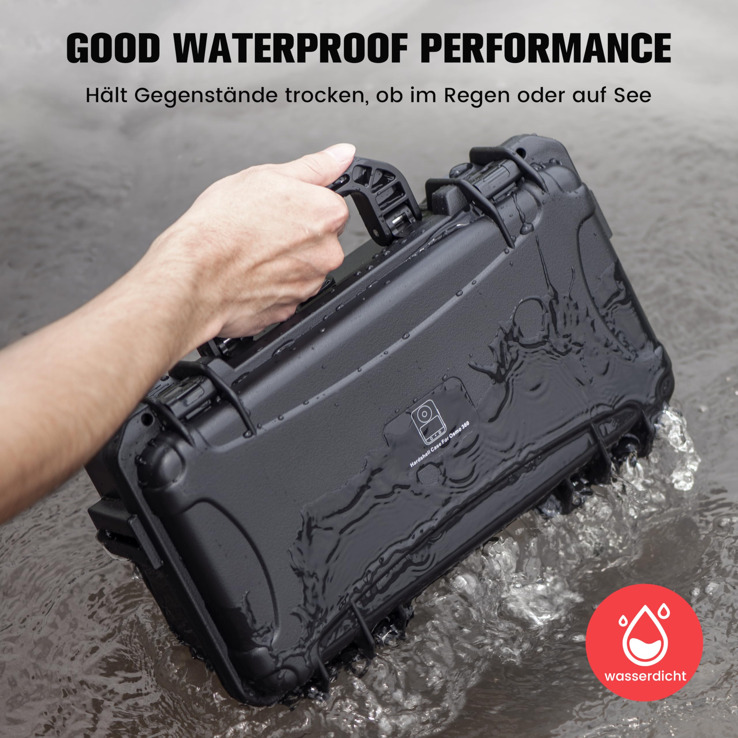 STARTRC PHOTO Osmo 360 Wasserdichter Tasche,Doppelwandiger Koffer für DJI 360, Tragbarer Reisekoffer für DJI Osmo 360 Adventure Combo Zubehör