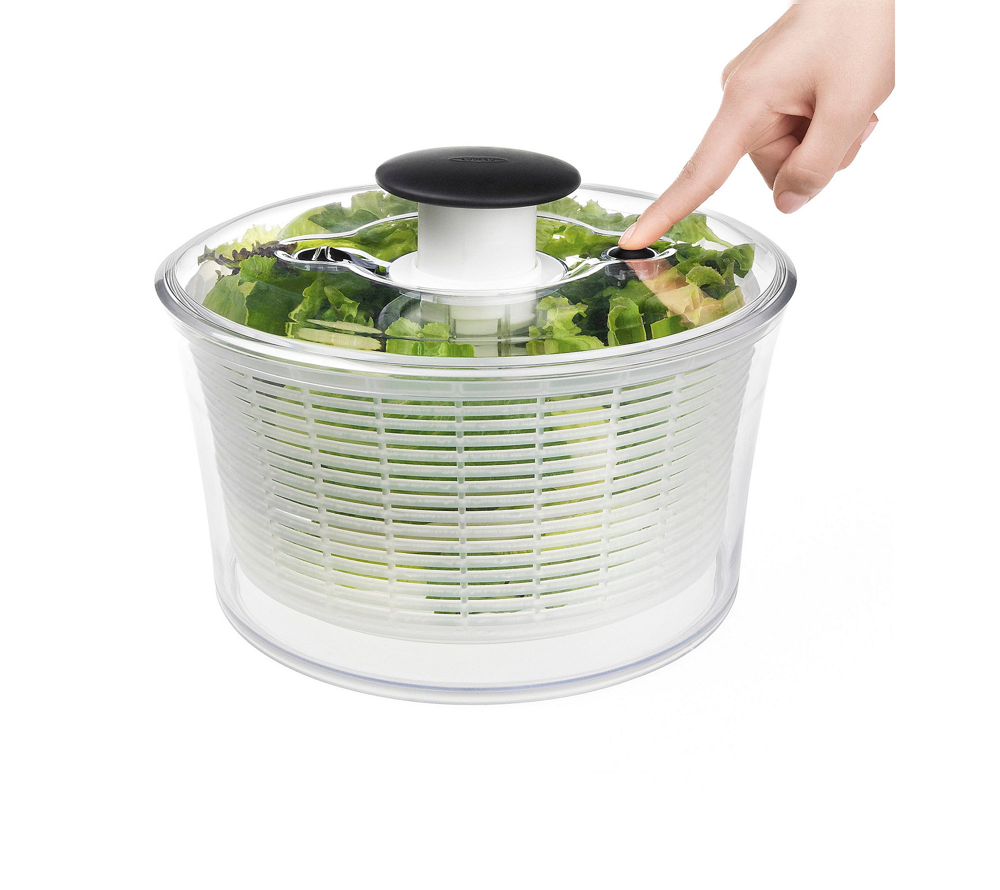 Oxo Salatschleuder, weiß, Größe – klein