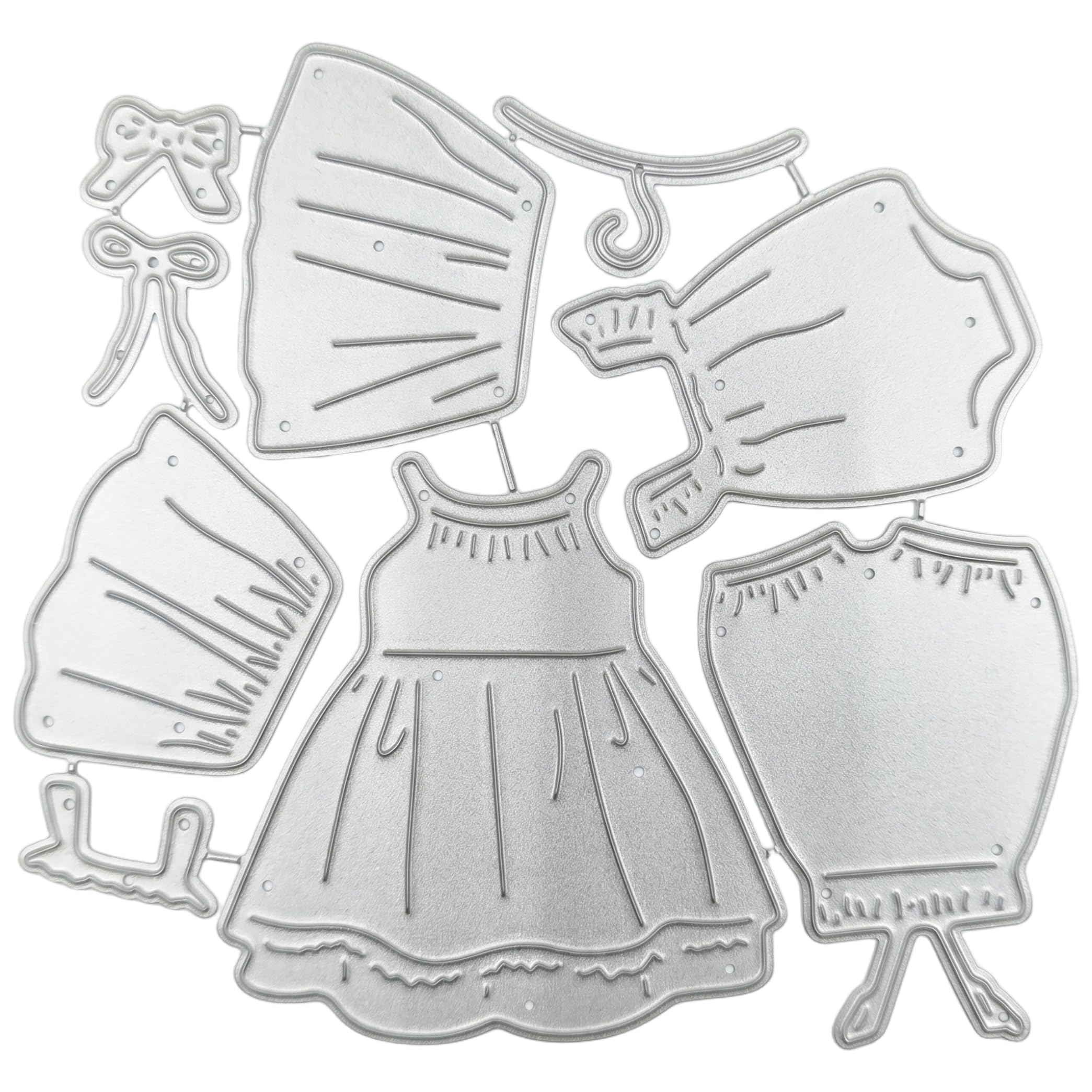 Bemonew 1 Set Cutting Dies, Multiple Skirt Metal Die Cuts for Card Making, Embossing Dies for Scrapbooking