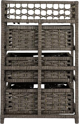 Miniatura 11 de Cajonera de mimbre y cuerda de papel Household Essentials, con 3 cajones Marrón,Negro,gris,https://www.amazon.com/dp/undefined