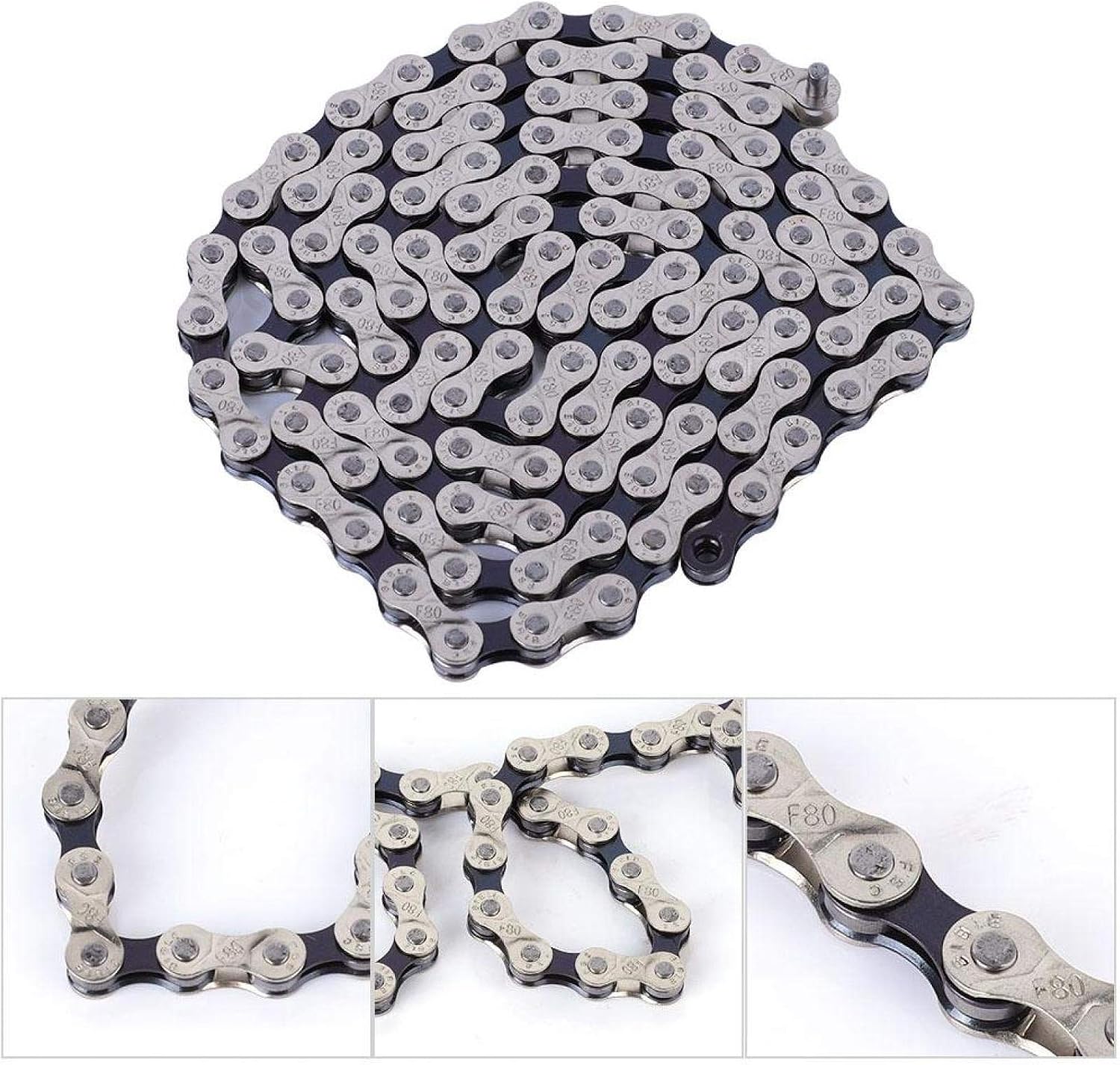 Alomejor Bike Chain Steel F90 8/9 Speed Road Bike Chain 21/24/27 Speed Bicycle Chain(18-24 speed) - Image 4