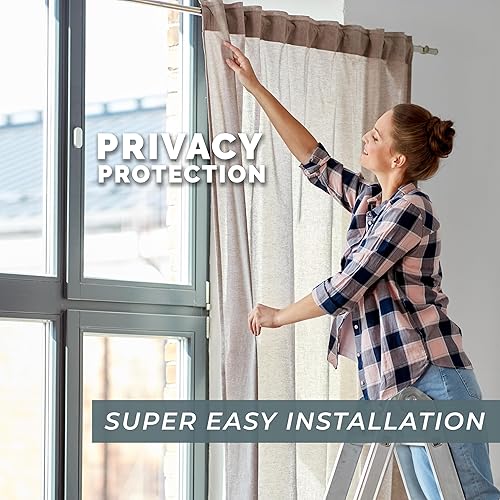 Miniatura 7 de Juego de panel de cortinas Elegant Comfort Luxury para ventanas con cenefa adherida y fondo, de 54" x 84" (juego de 2)